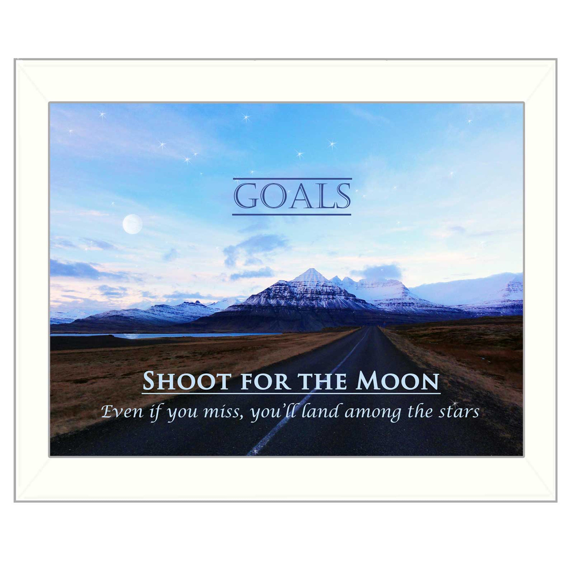 "Goals" By Trendy Decor4U, Printed Wall Art, Ready To Hang Framed Poster, White Frame--1