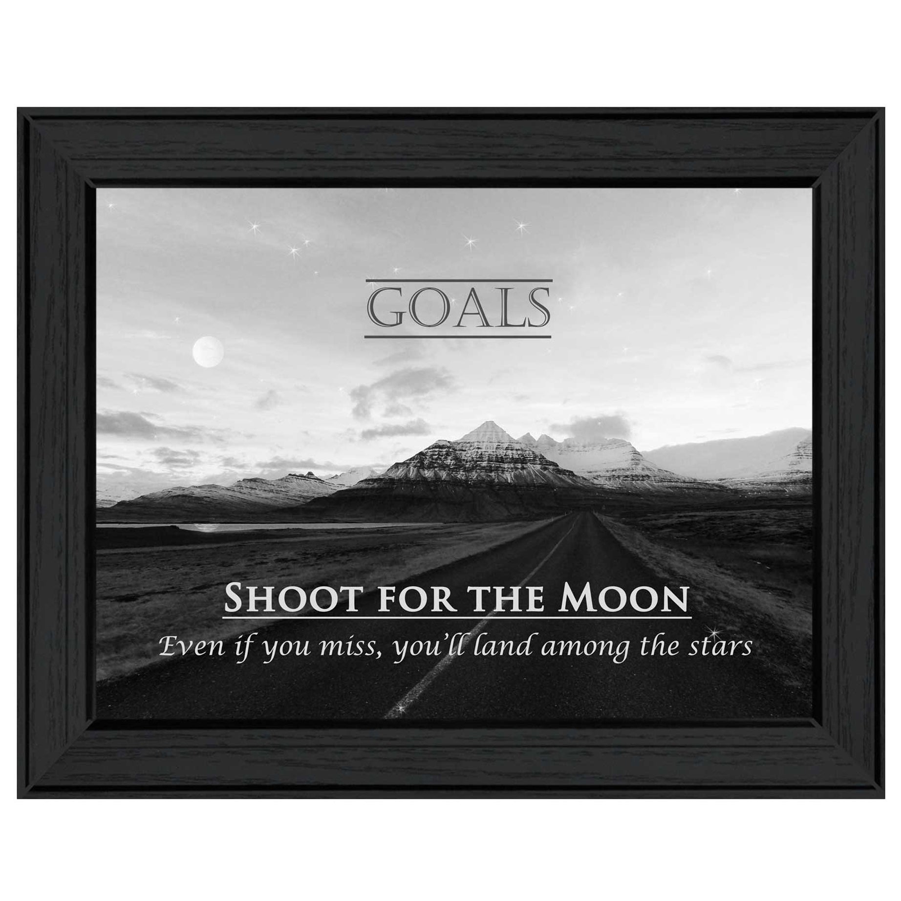 "Goals" By Trendy Decor4U, Printed Wall Art, Ready To Hang Framed Poster, Black Frame--1