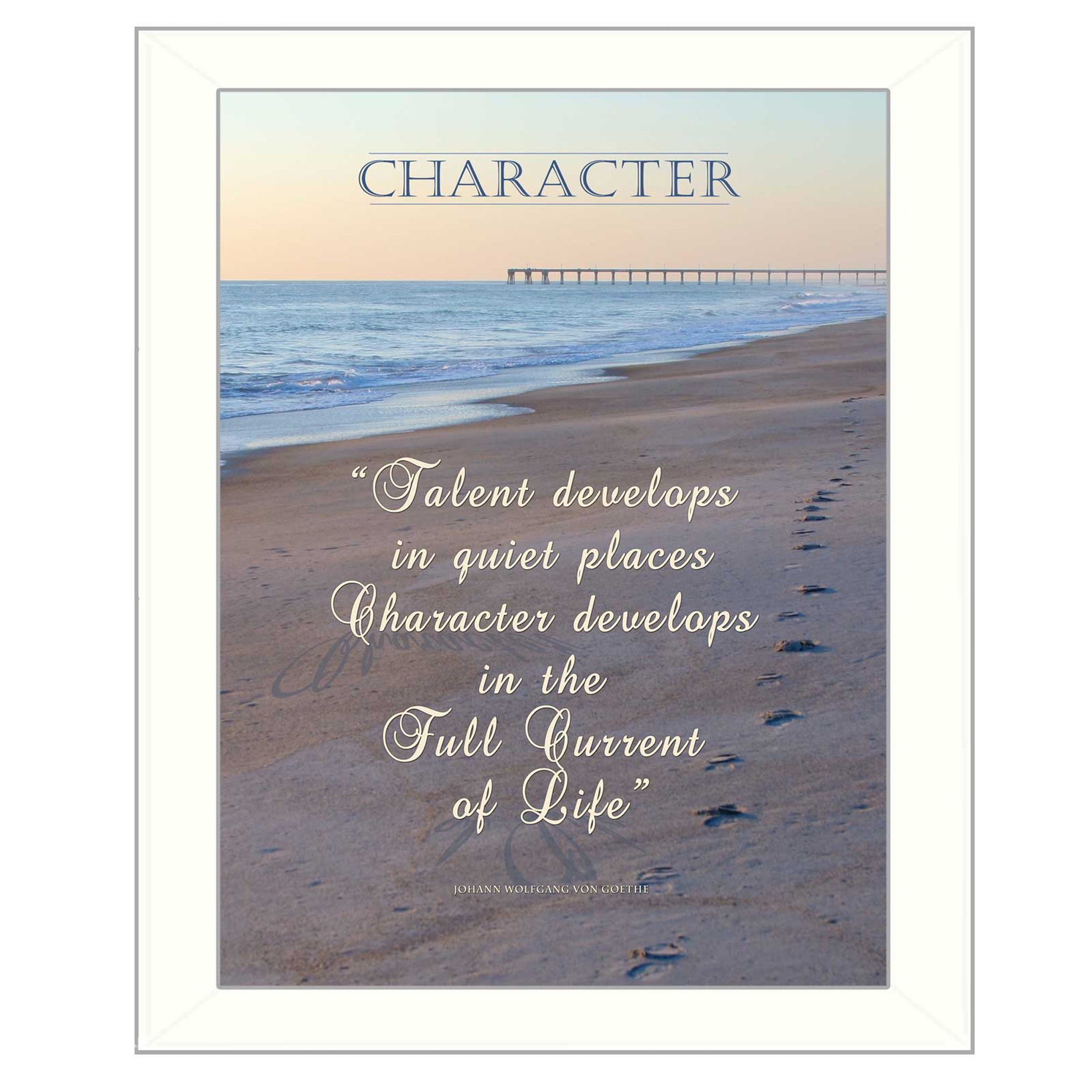 "Character" By Trendy Decor4U, Printed Wall Art, Ready To Hang Framed Poster, White Frame--1