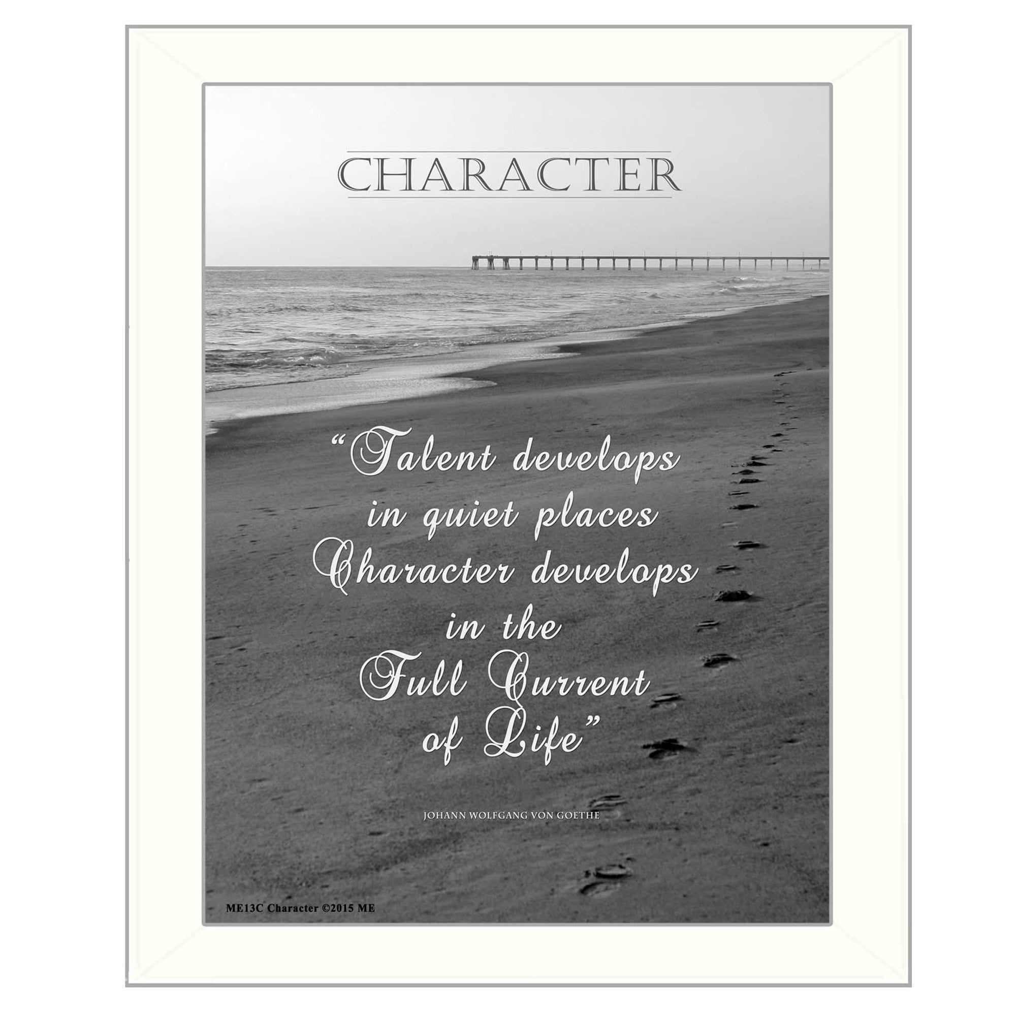 "Character" By Trendy Decor4U, Printed Wall Art, Ready To Hang Framed Poster, White Frame--1