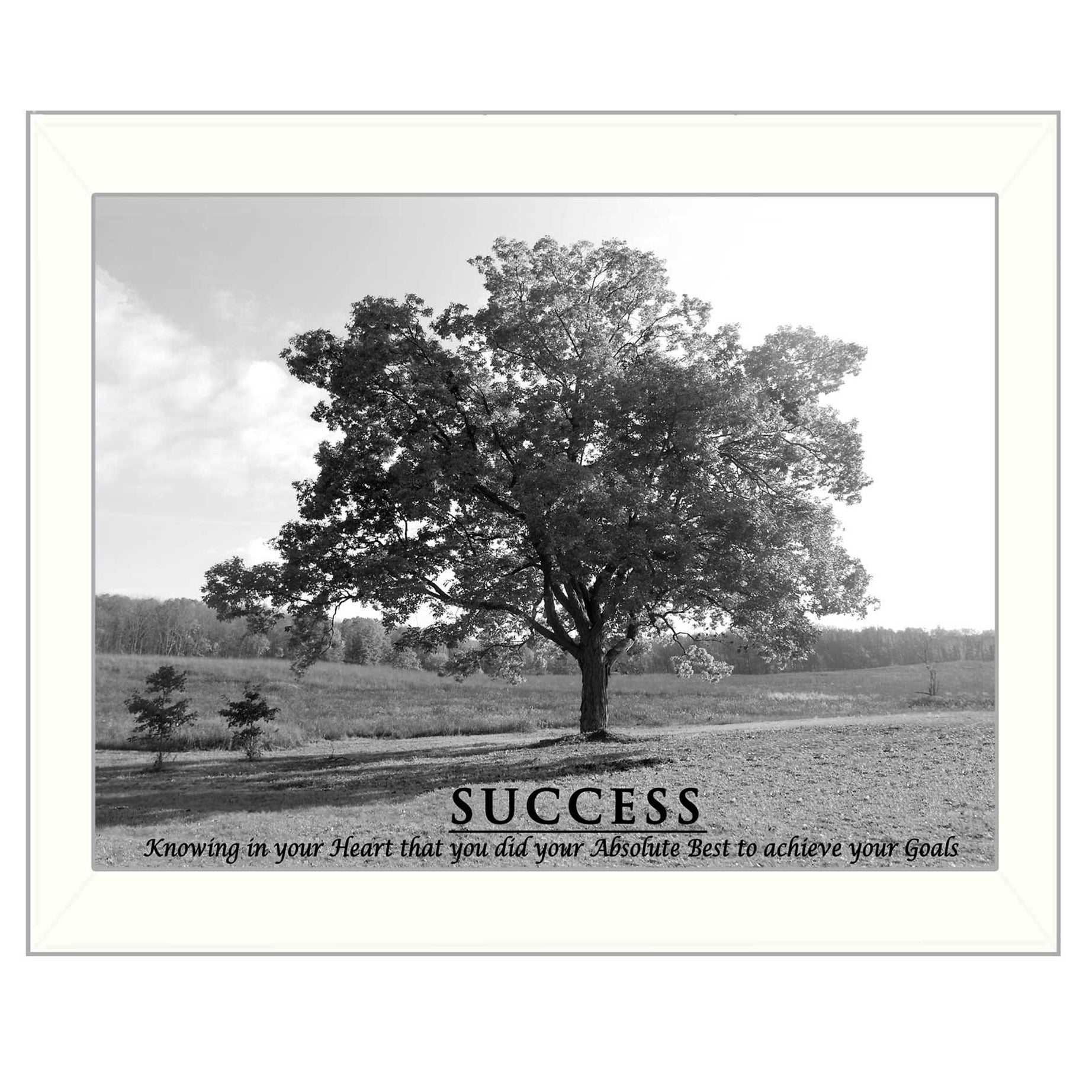 "Success" By Trendy Decor4U, Printed Wall Art, Ready To Hang Framed Poster, White Frame--1