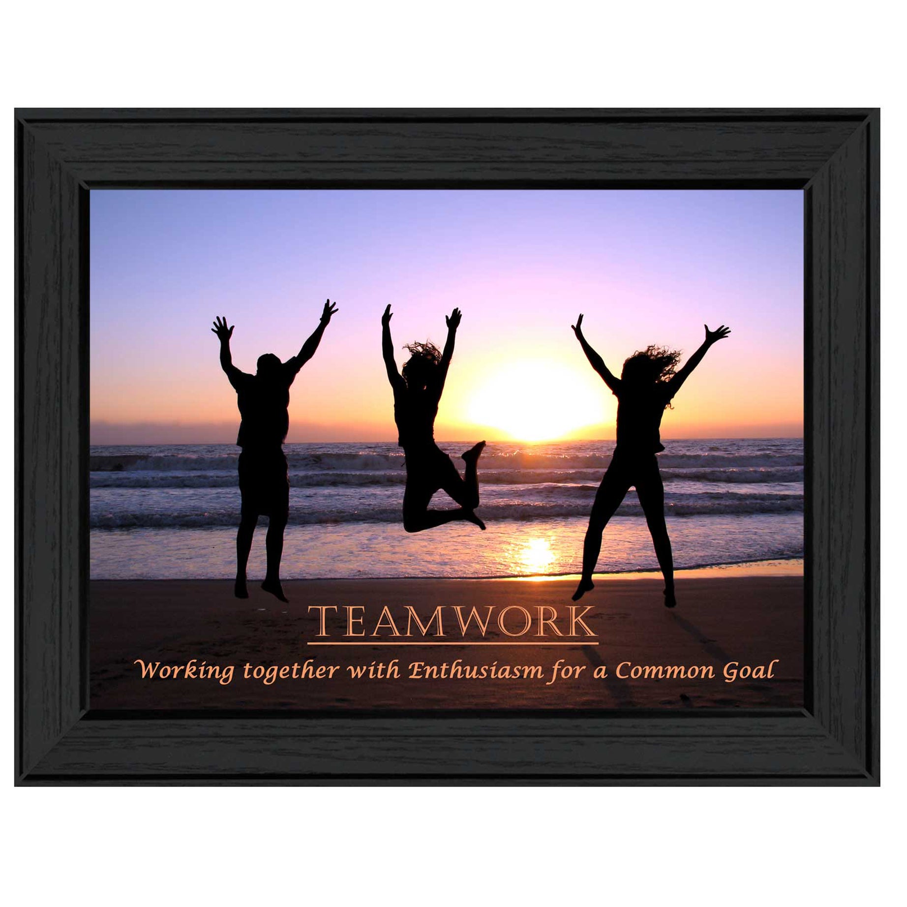 "Teamwork" By Trendy Decor4U, Printed Wall Art, Ready To Hang Framed Poster, Black Frame--1