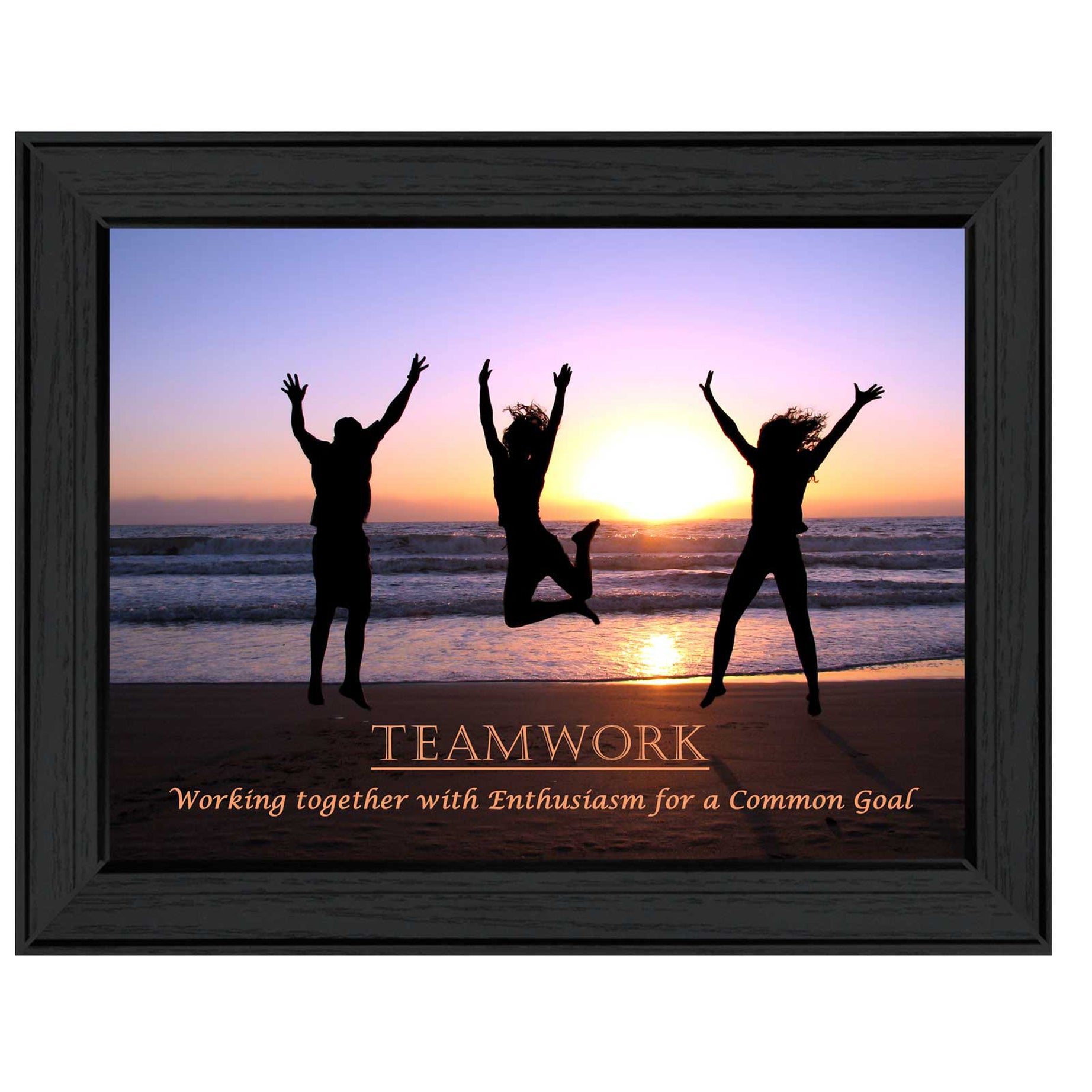 "Teamwork" By Trendy Decor4U, Printed Wall Art, Ready To Hang Framed Poster, Black Frame--1