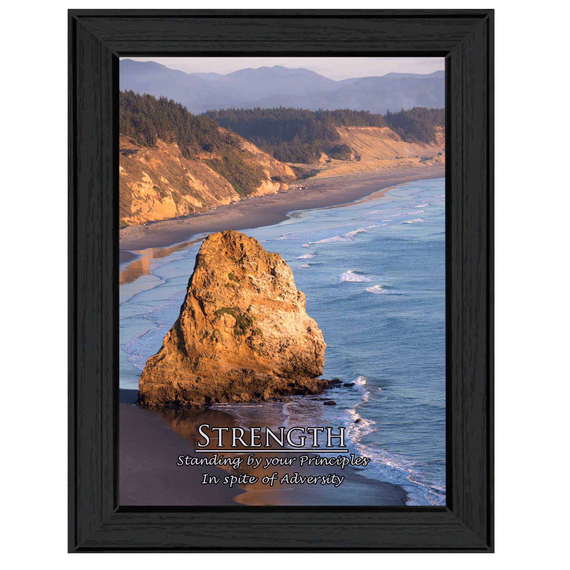 "Strength" By Trendy Decor4U, Printed Wall Art, Ready To Hang Framed Poster, Black Frame--1