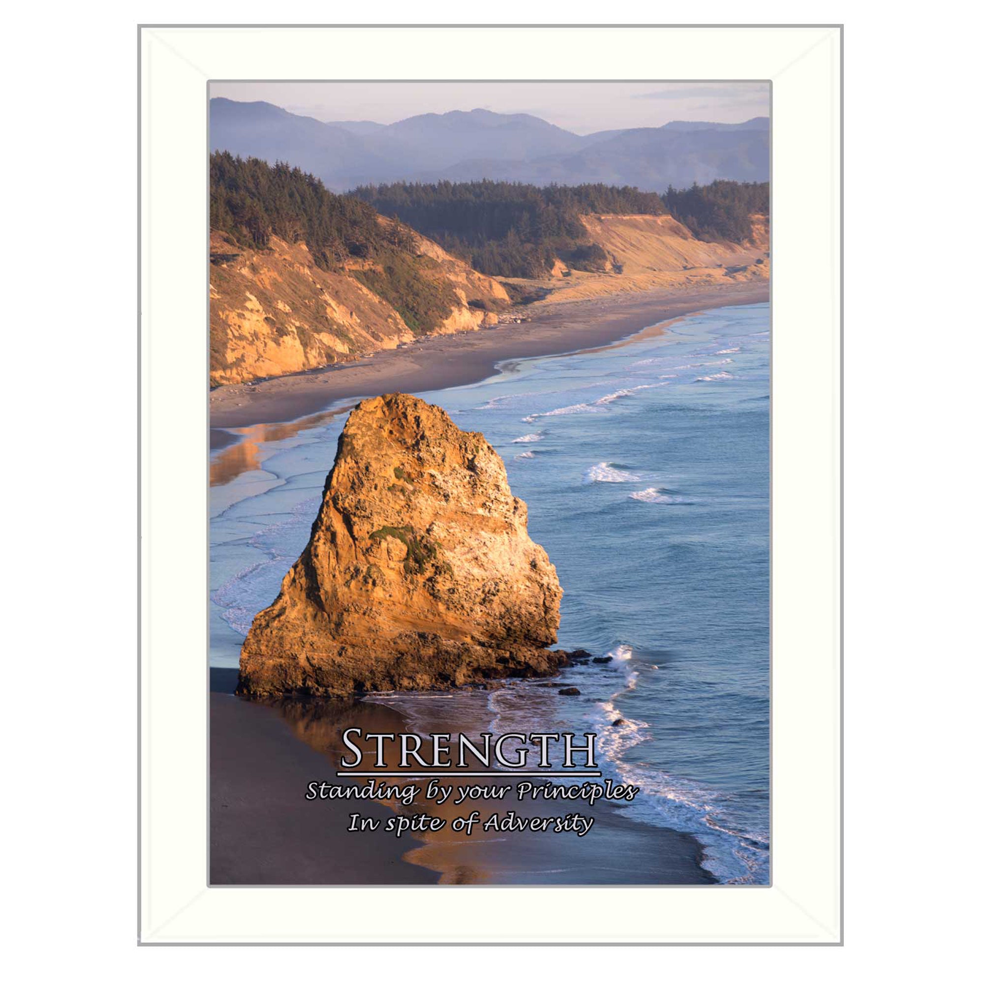 "Strength" By Trendy Decor4U, Printed Wall Art, Ready To Hang Framed Poster, White Frame--1