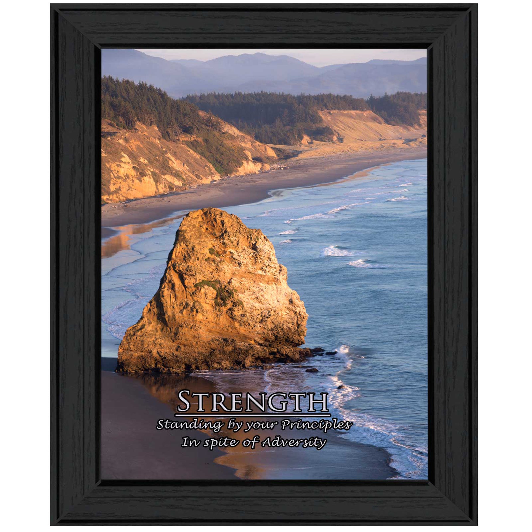 "Strength" By Trendy Decor4U, Printed Wall Art, Ready To Hang Framed Poster, Black Frame--1