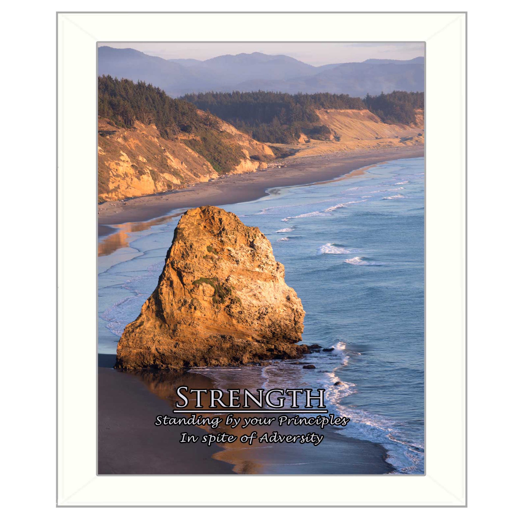 "Strength" By Trendy Decor4U, Printed Wall Art, Ready To Hang Framed Poster, White Frame--1