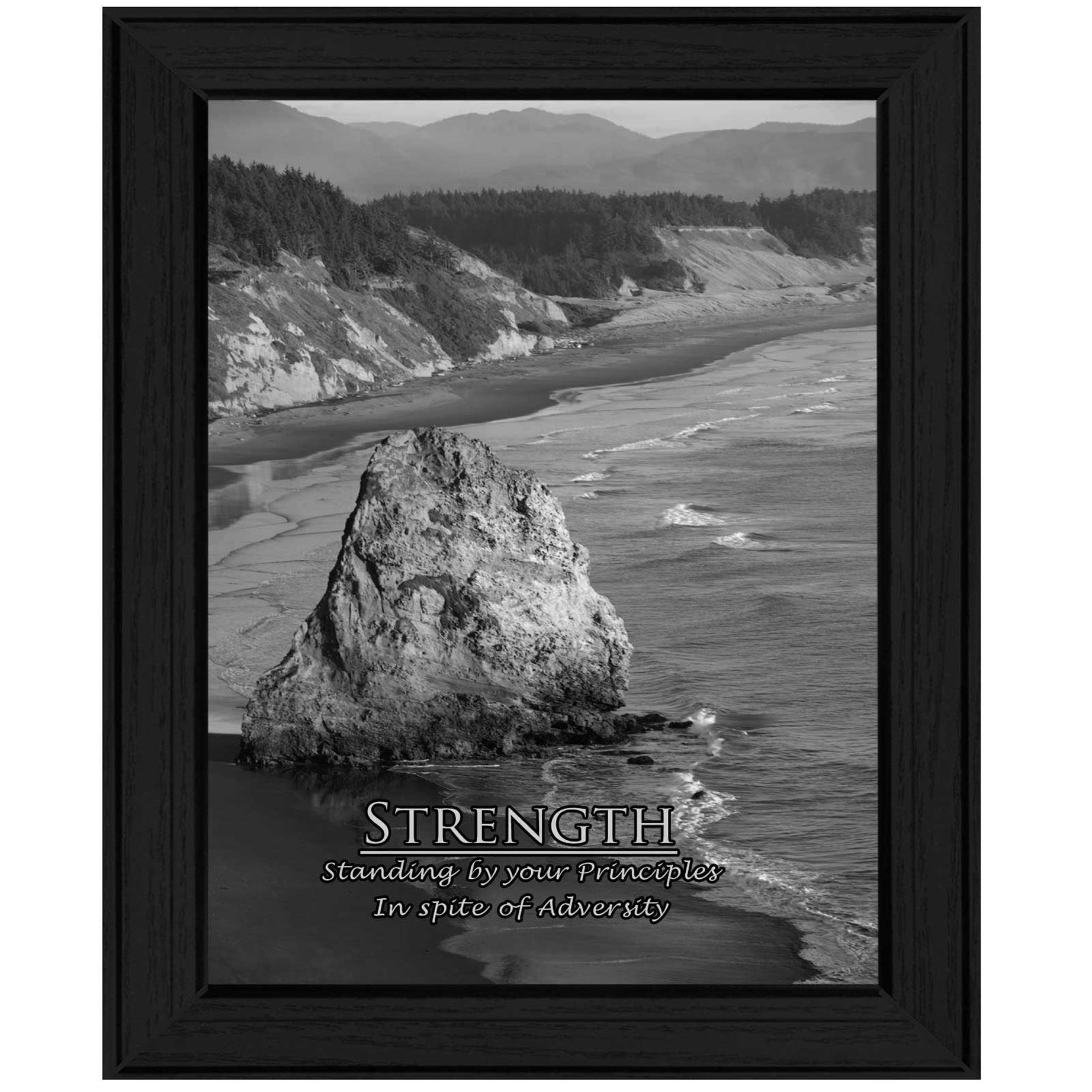 "Strength" By Trendy Decor4U, Printed Wall Art, Ready To Hang Framed Poster, Black Frame--1