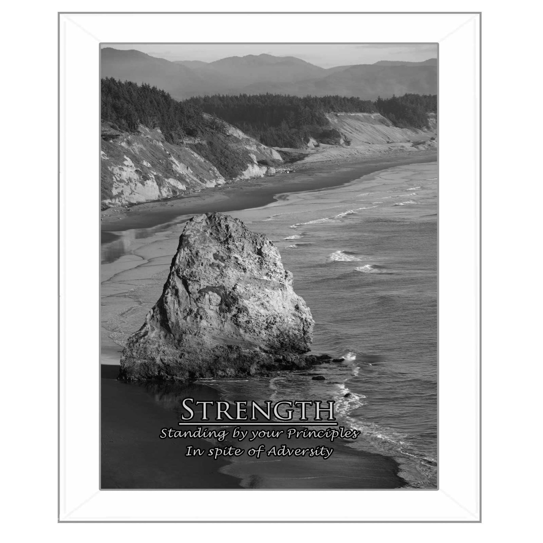 "Strength" By Trendy Decor4U, Printed Wall Art, Ready To Hang Framed Poster, White Frame--1