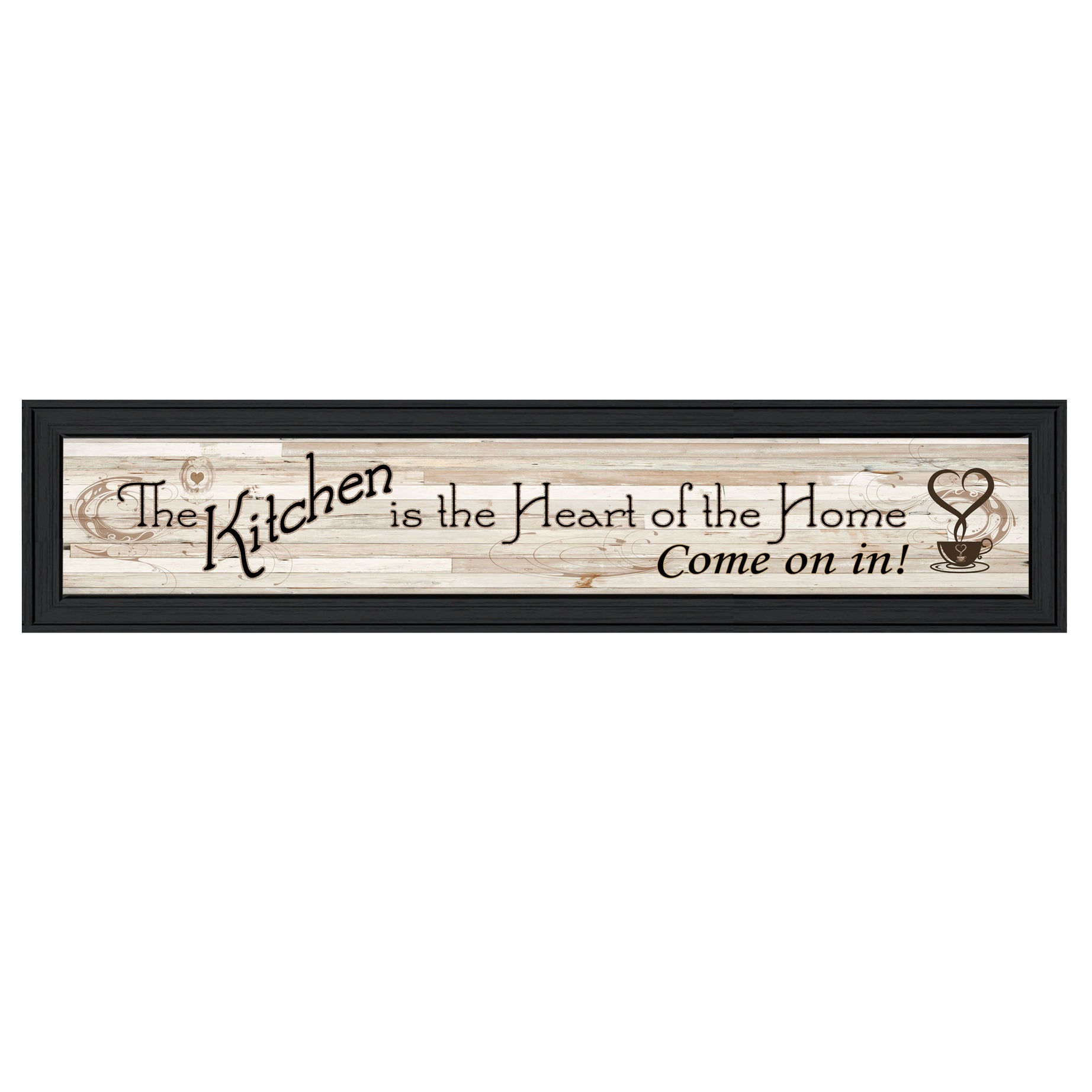 "Kitchen Is The Heart of The Home" by Millwork Engineering, Ready to Hang Framed Print, Black Frame--1