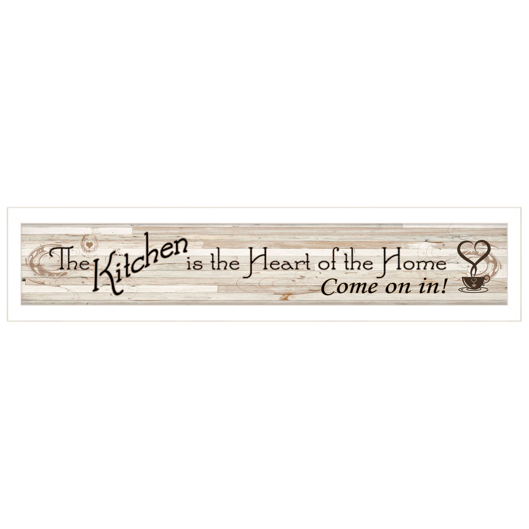 "Kitchen Is The Heart of The Home" by Millwork Engineering, Ready to Hang Framed Print, White Frame--1