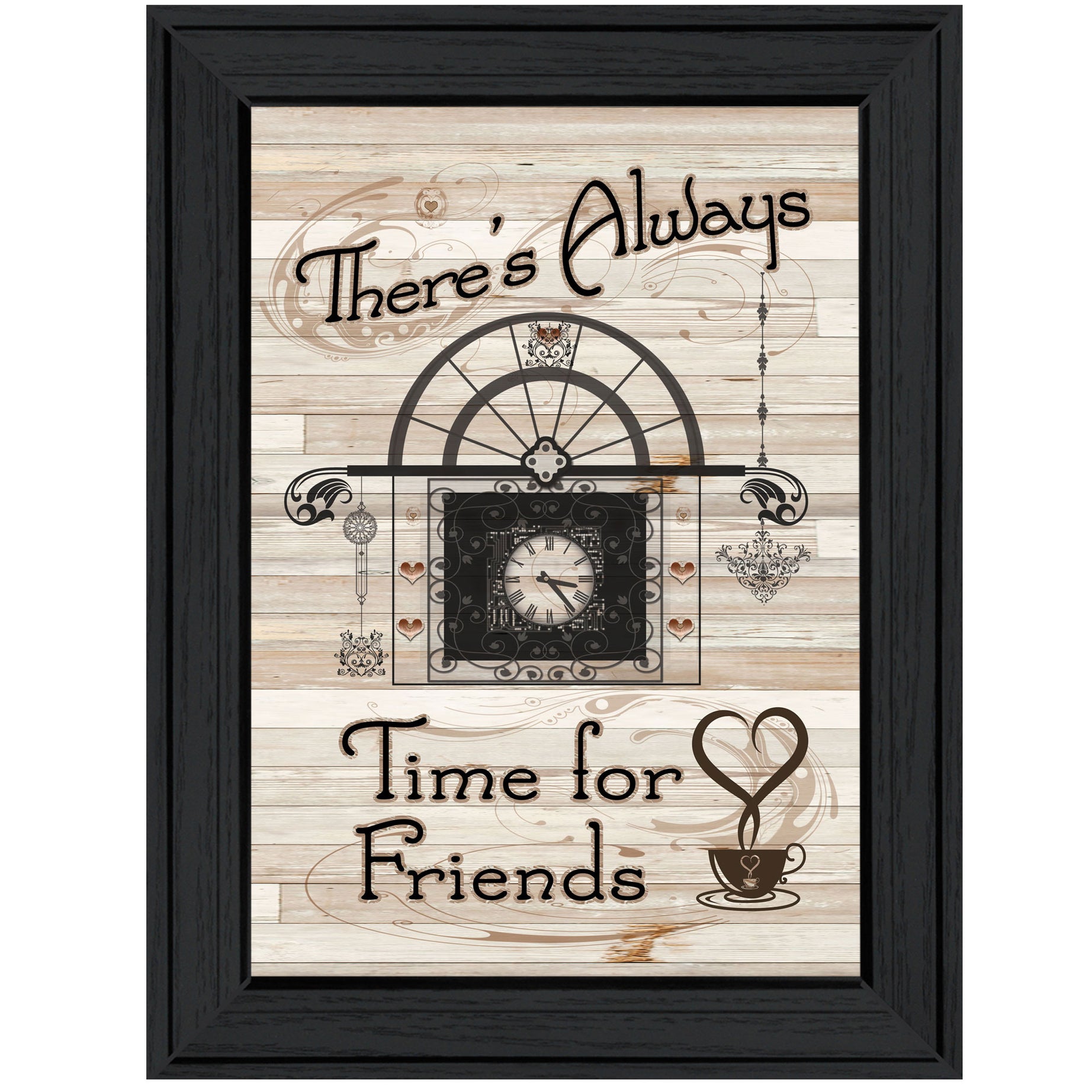 "Time for Friends" by Millwork Engineering, Ready to Hang Framed Print, Black Frame--1