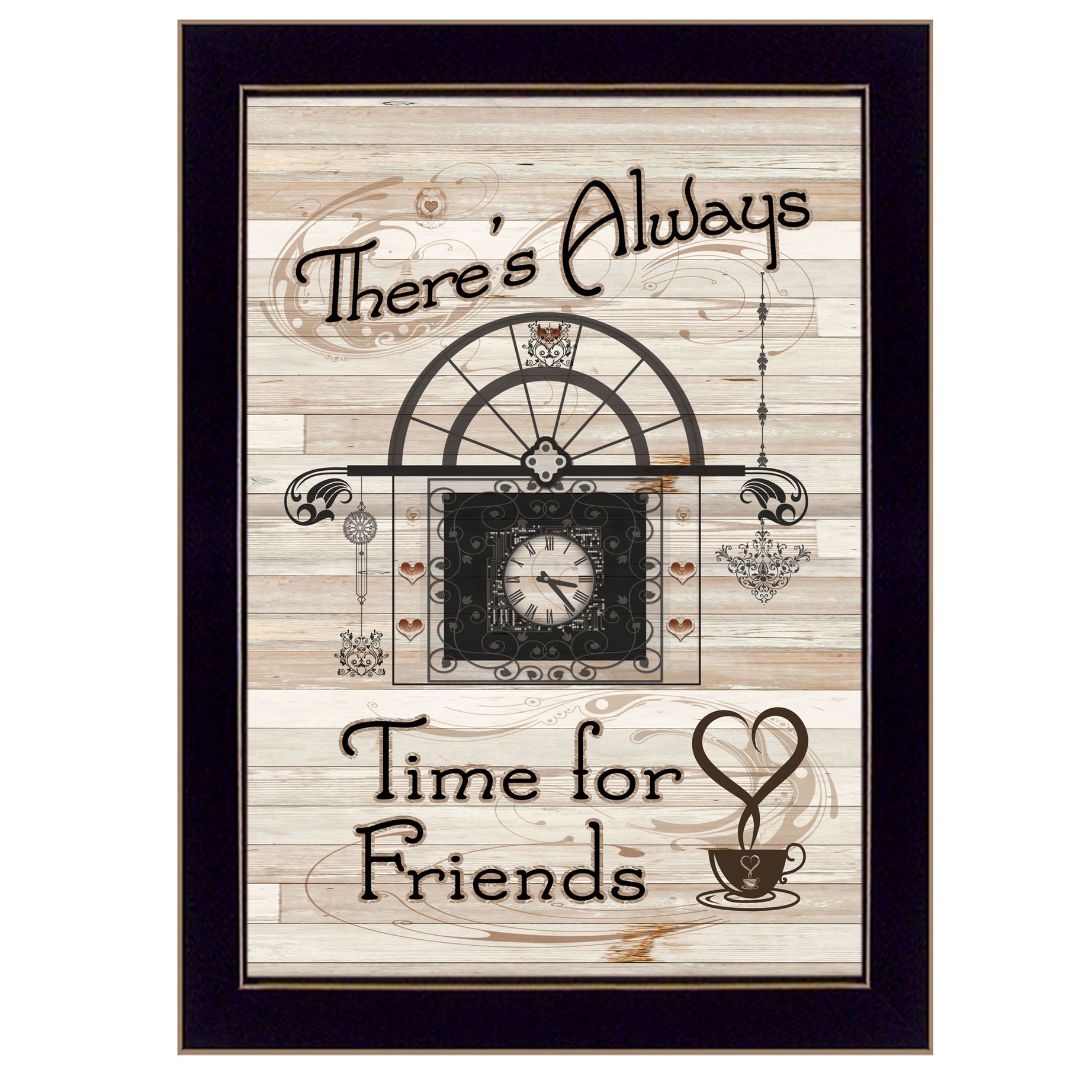 "Time for Friends" by Millwork Engineering, Ready to Hang Framed Print, Black Frame--1