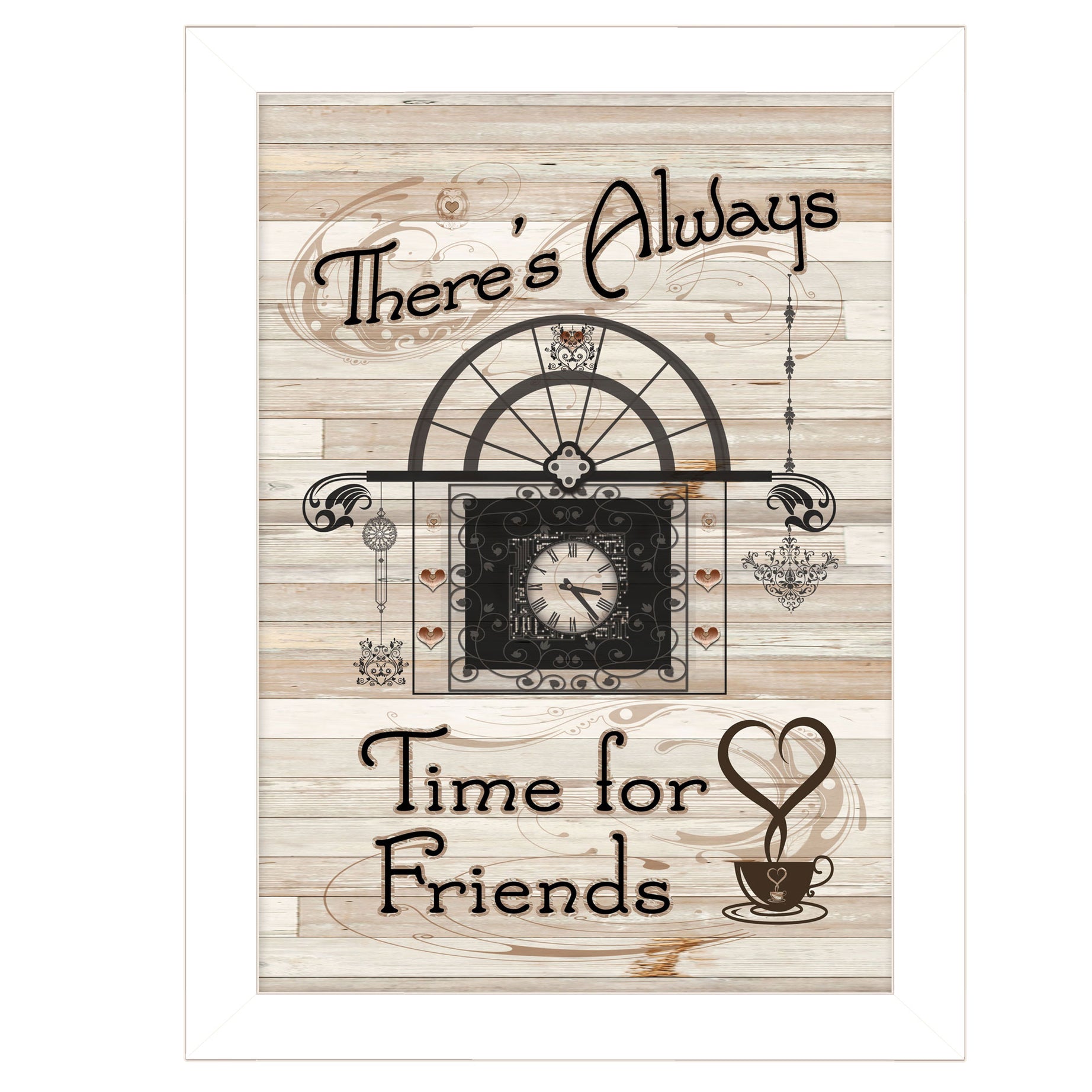 "Time for Friends" by Millwork Engineering, Ready to Hang Framed Print, White Frame--1