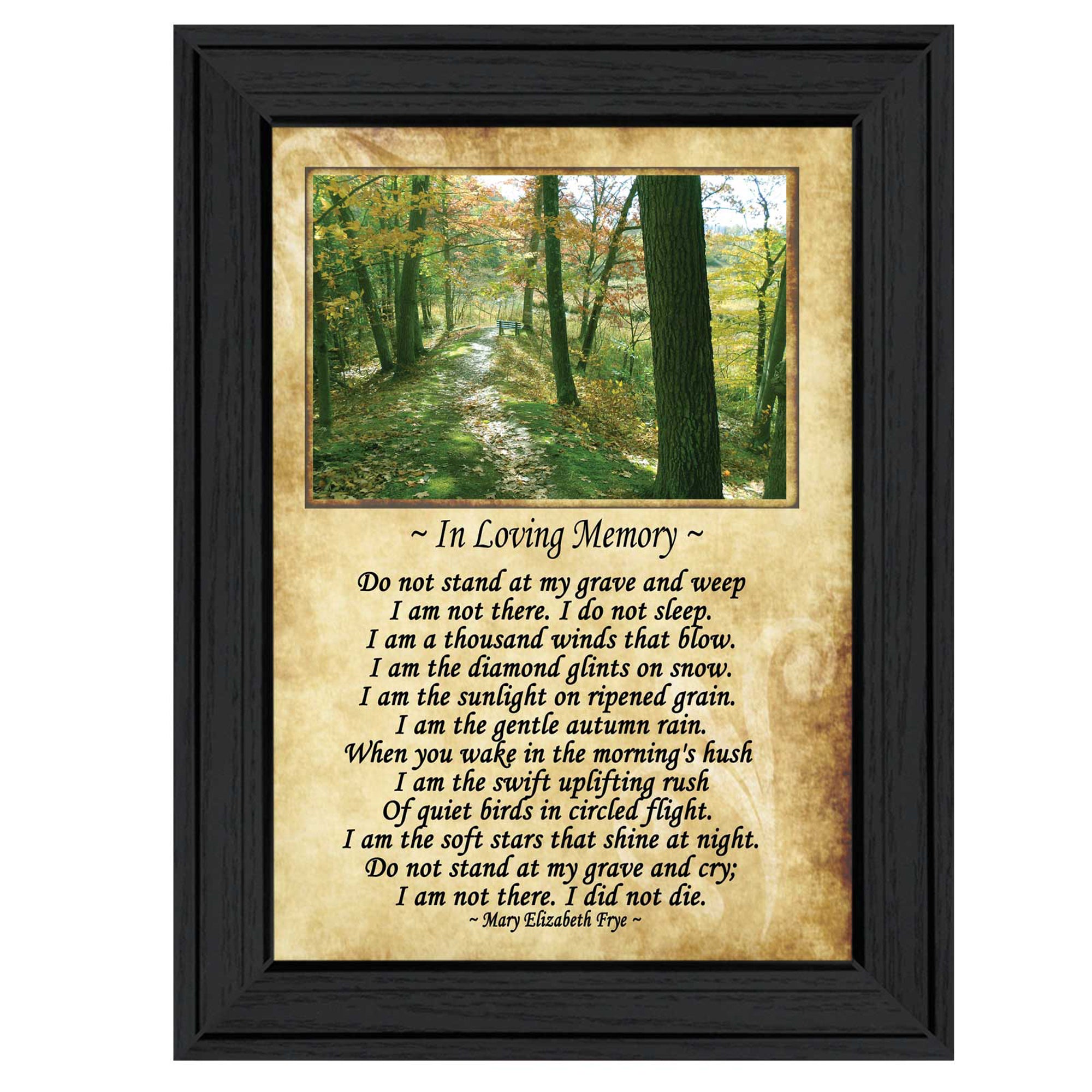 "In Loving Memory" By Trendy Decor4U, Printed Wall Art, Ready To Hang Framed Poster, Black Frame--1