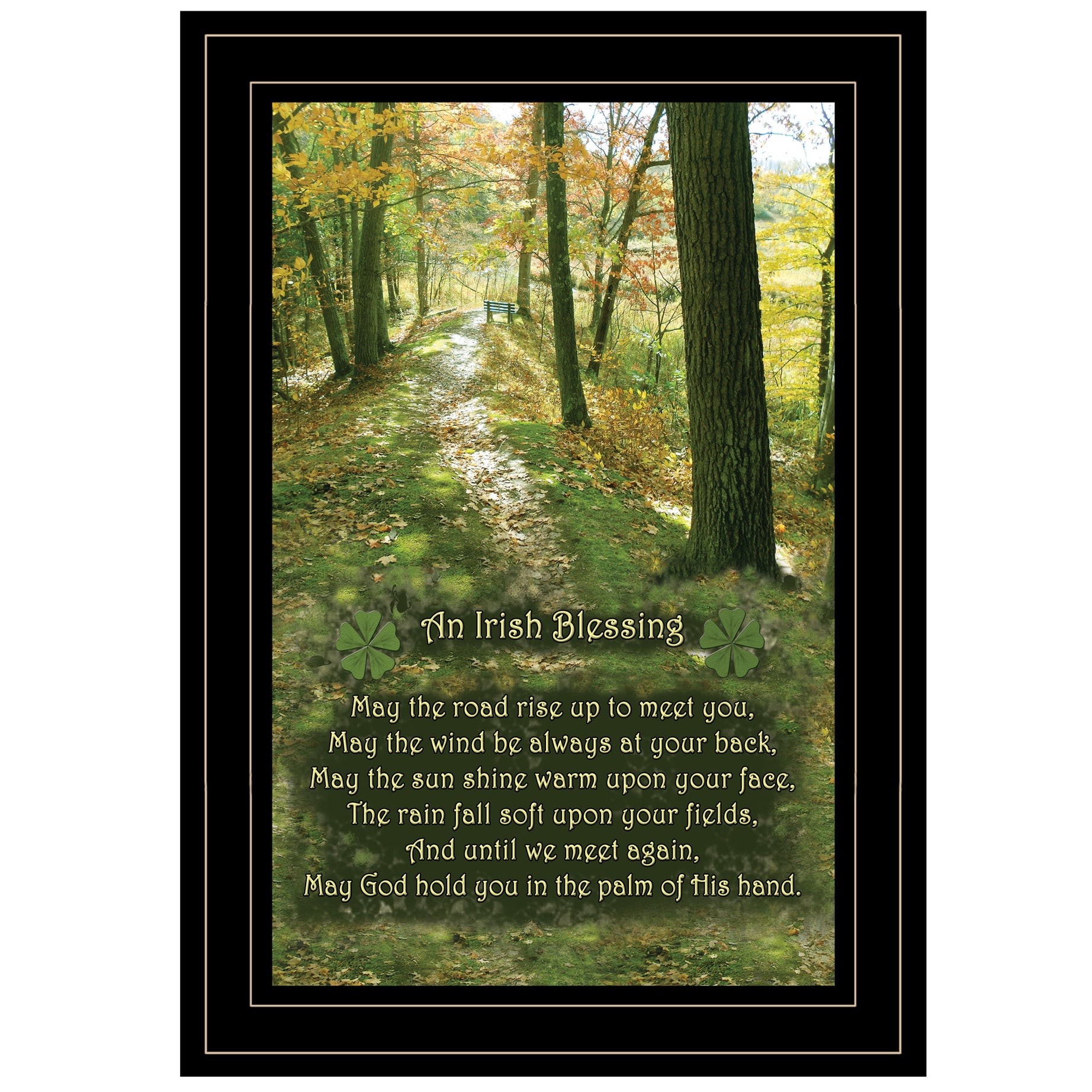 "Irish Blessing" By Trendy Decor 4U, Ready to Hang Framed Print, Black Frame--1