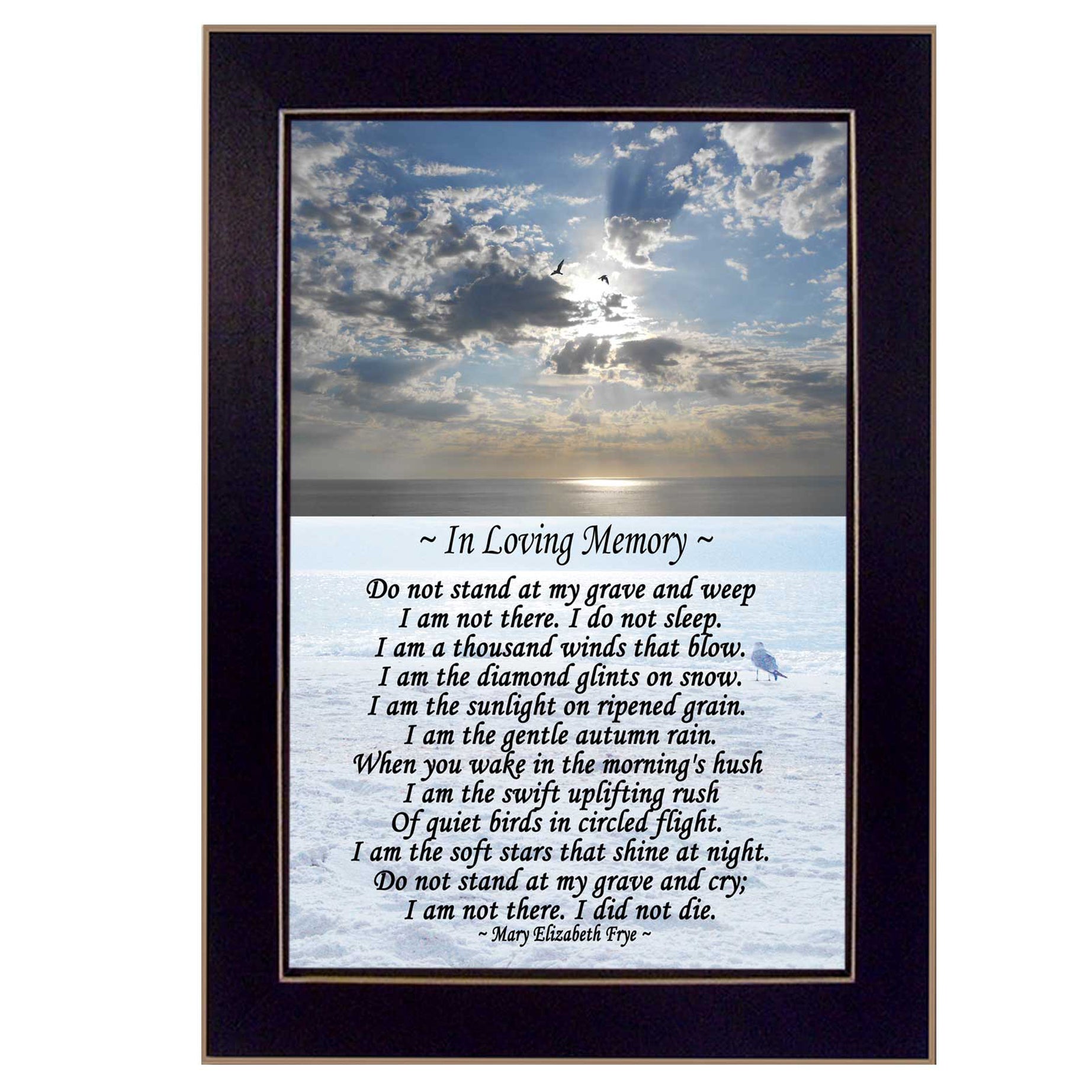 "In Loving Memory" By Trendy Decor4U, Printed Wall Art, Ready To Hang Framed Poster, Black Frame--1