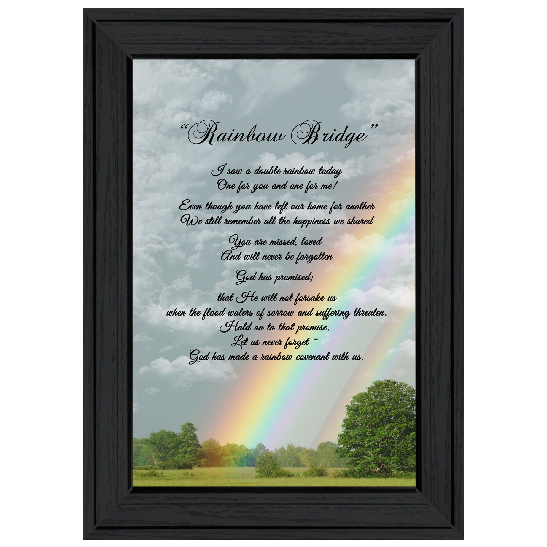 "Rainbow Bridge" by Trendy Decor 4U, Ready to Hang Framed Print, Black Frame--1