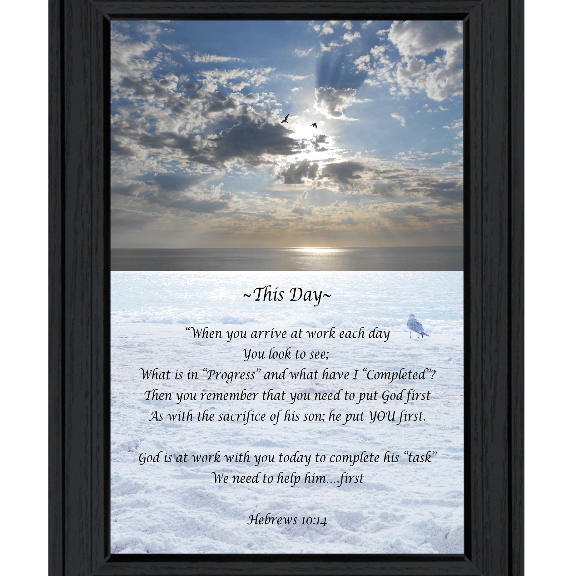 "This Day" By Trendy Decor 4U, Ready to Hang Framed Print, Black Frame--1