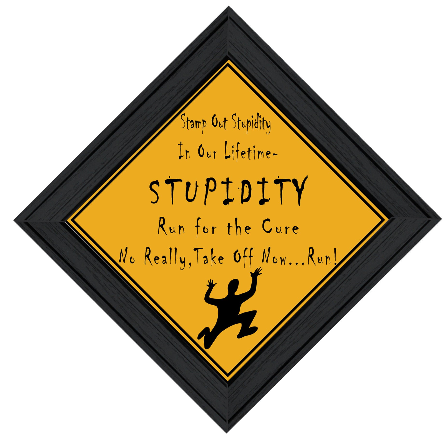 "Stupidity" By Trendy Decor 4U, Ready to Hang Framed Print, Black Frame--1