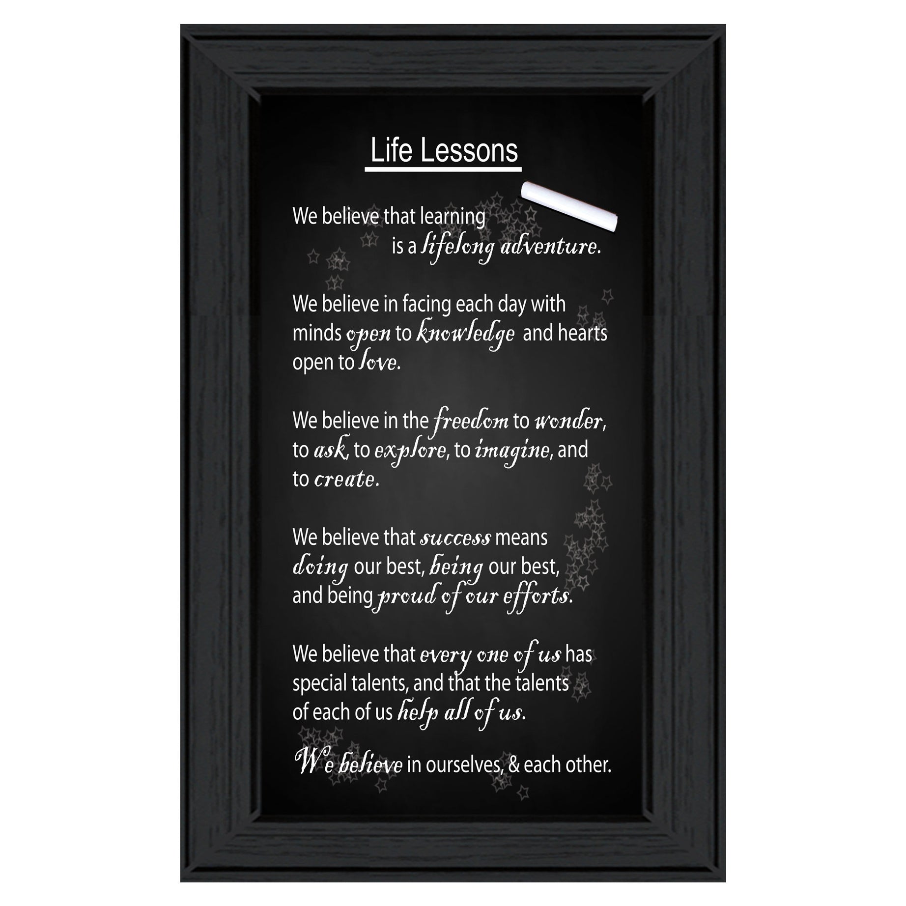 "Life Lessons" By Trendy Decor 4U, Ready to Hang Framed Print, Black Frame--1