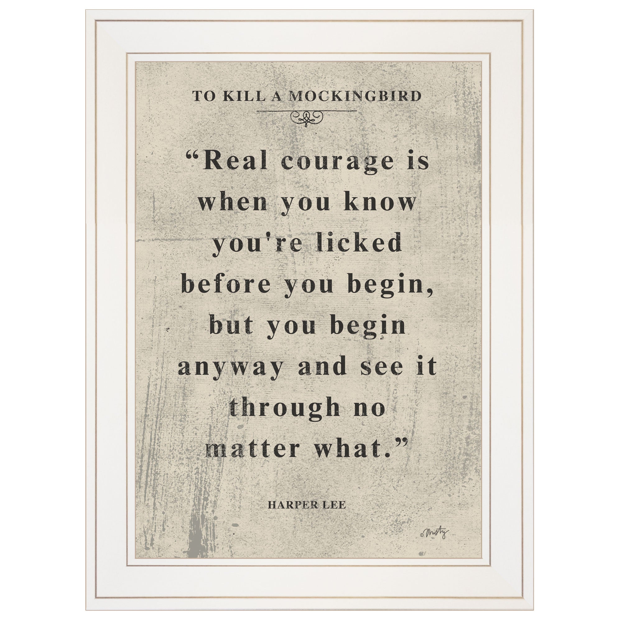 "Book Quote VI" by Misty Michelle, Ready to Hang Framed Print, White Frame--1