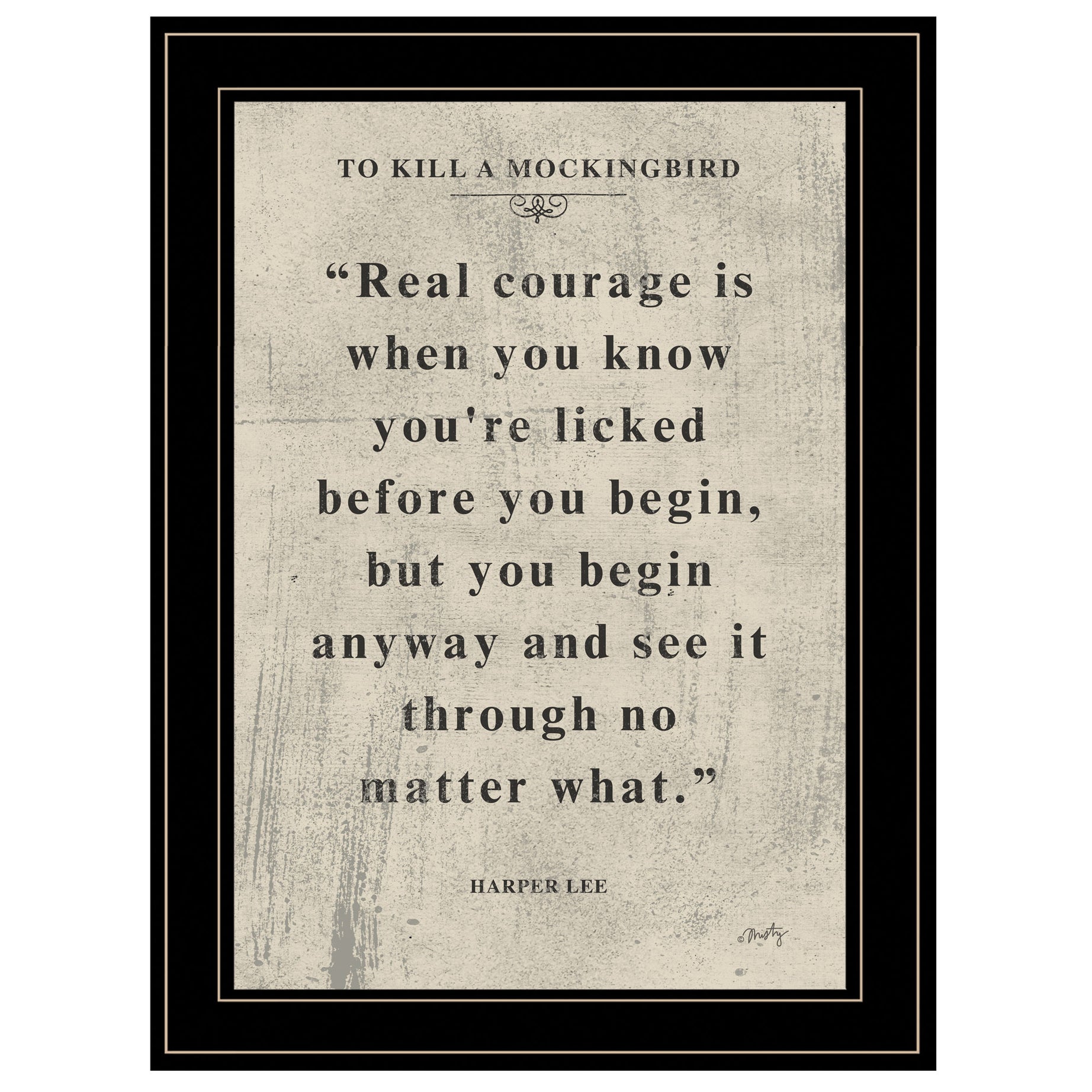 "Book Quote VI" by Misty Michelle, Ready to Hang Framed Print, Black Frame--1