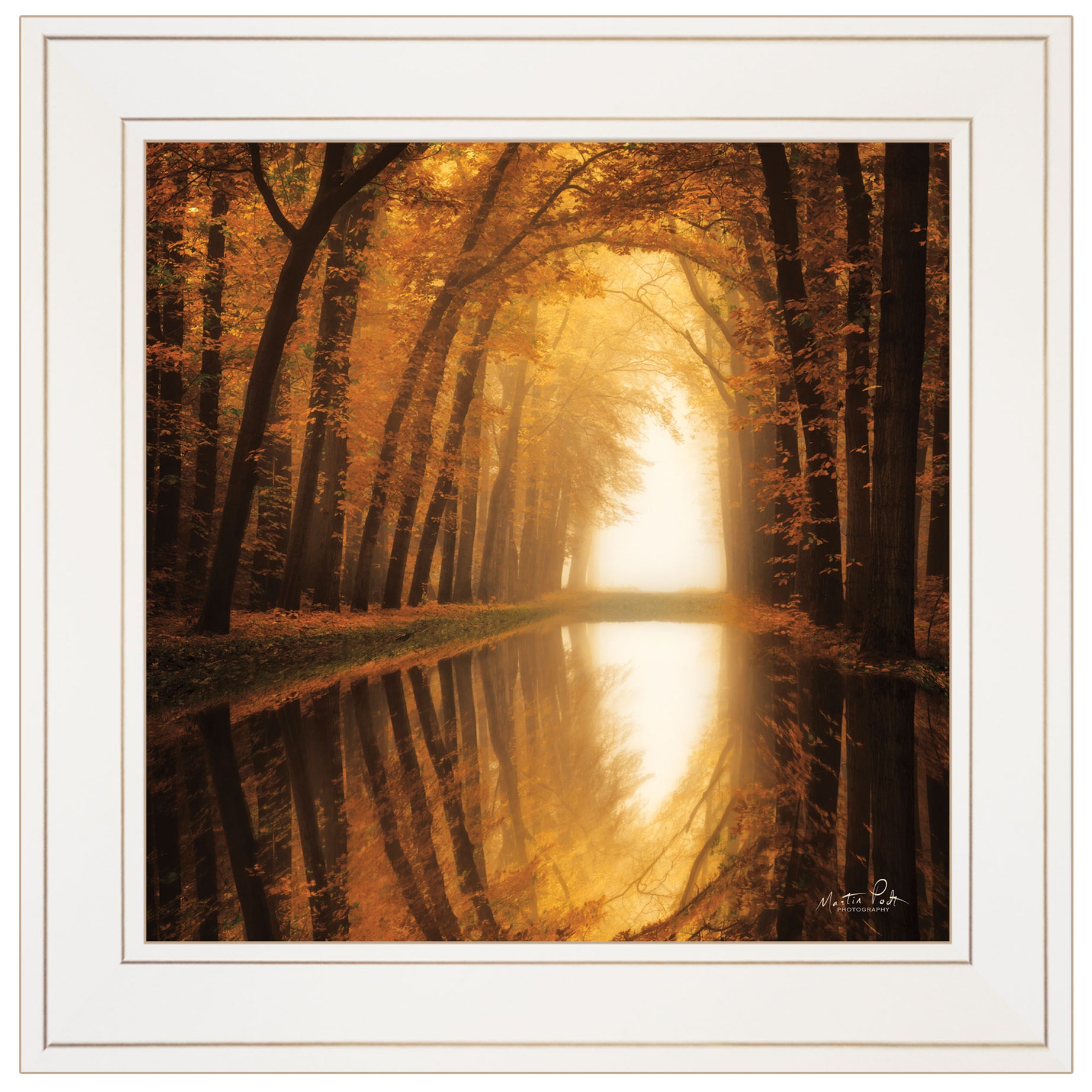 "Lochem Reflections" by Martin Podt, Ready to Hang Framed print, White Frame--1