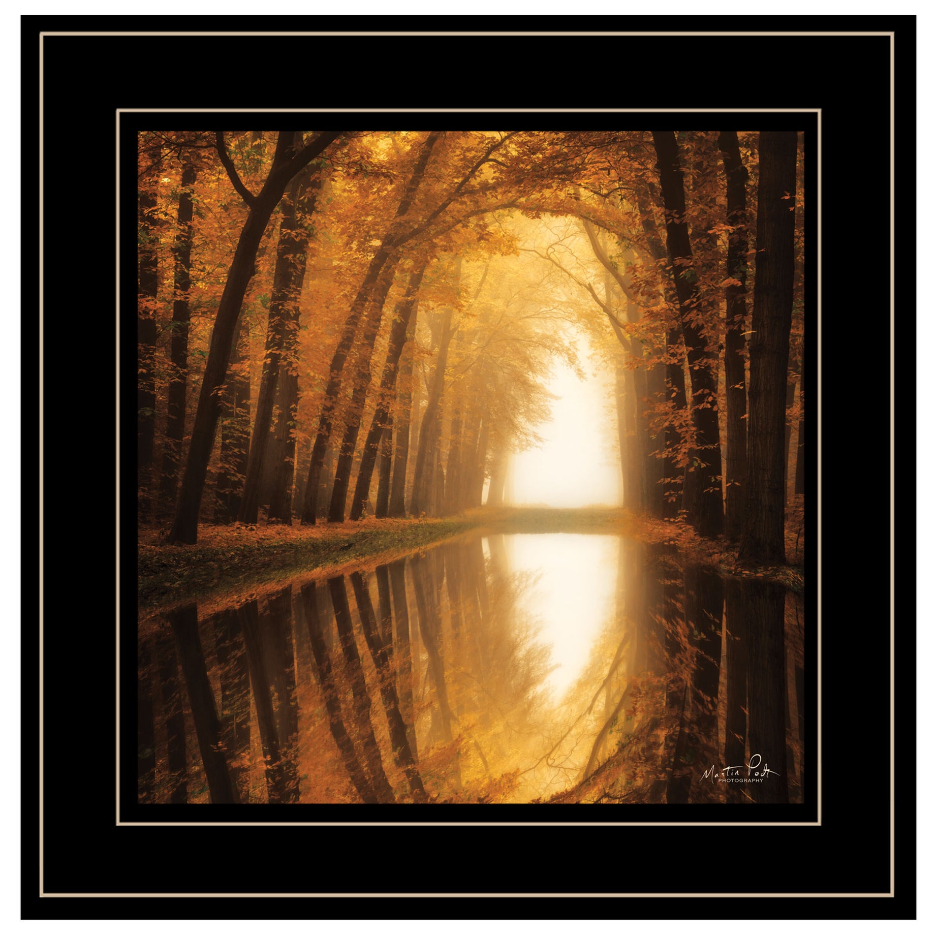 "Lochem Reflections" by Martin Podt, Ready to Hang Framed Print, Black Frame--1