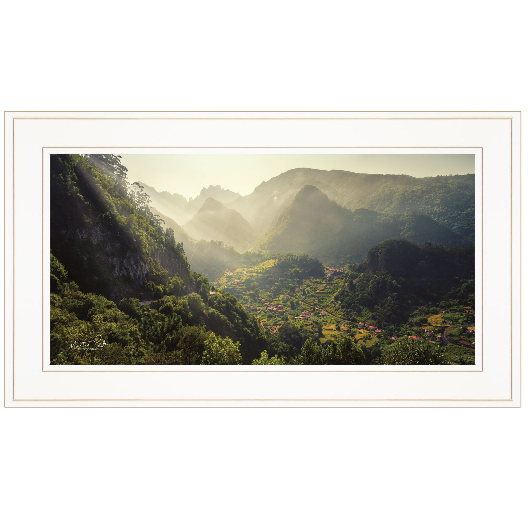 "Land of the Hobbits" Martin Podt, Ready to Hang Framed Print, White Frame--1