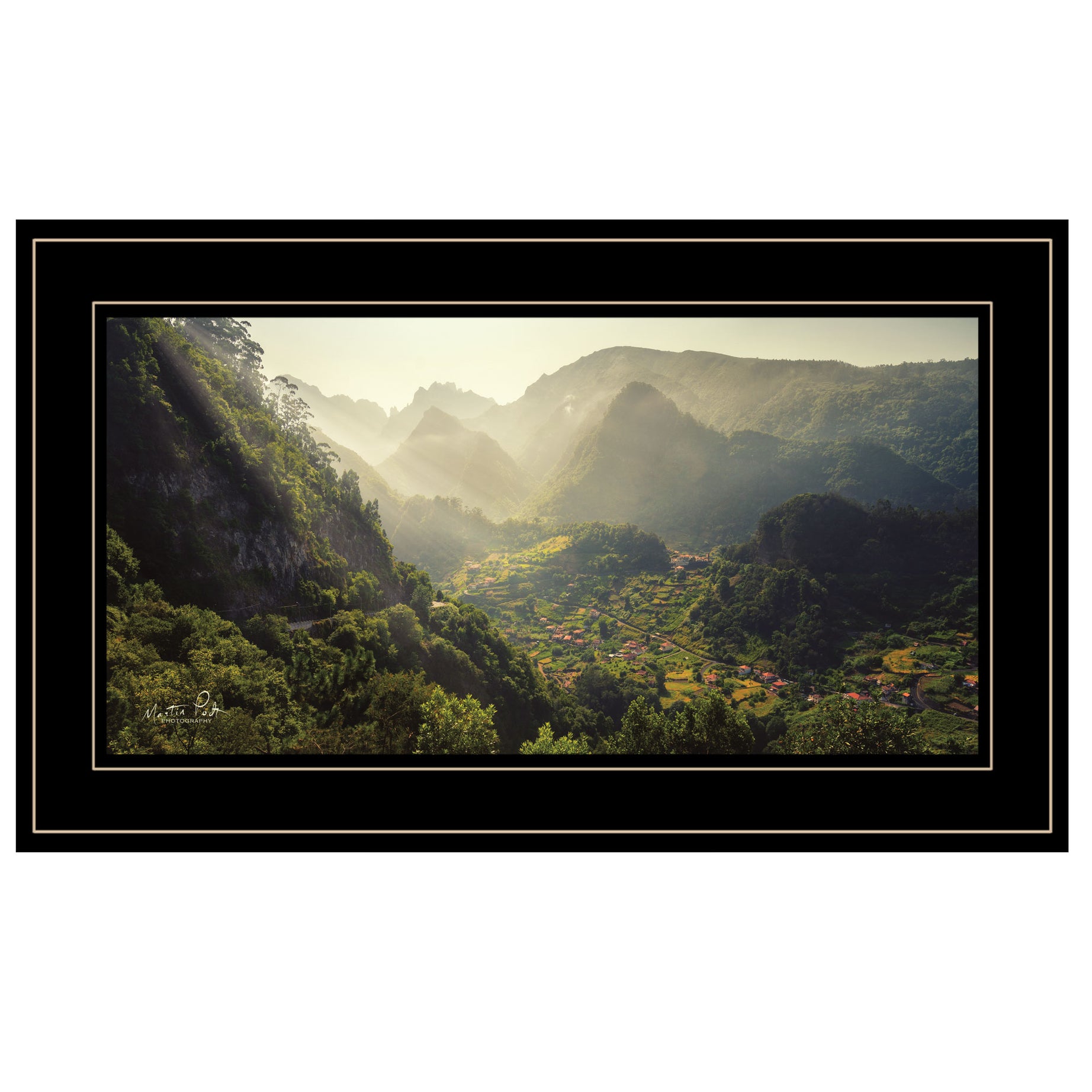 "Land of the Hobbits" Martin Podt, Ready to Hang Framed Print, Black Frame--1