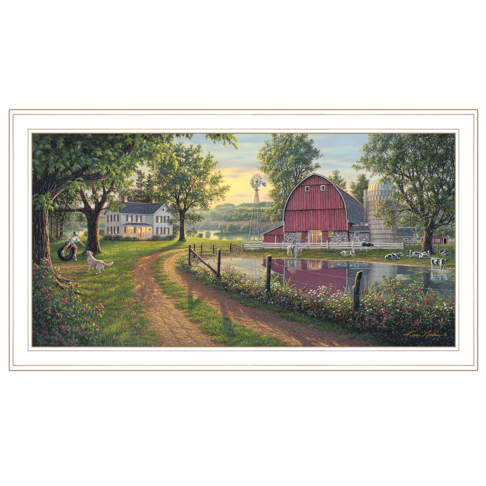 "The Road Home" By Kim Norlien, Ready to Hang Framed Print, White Frame--1