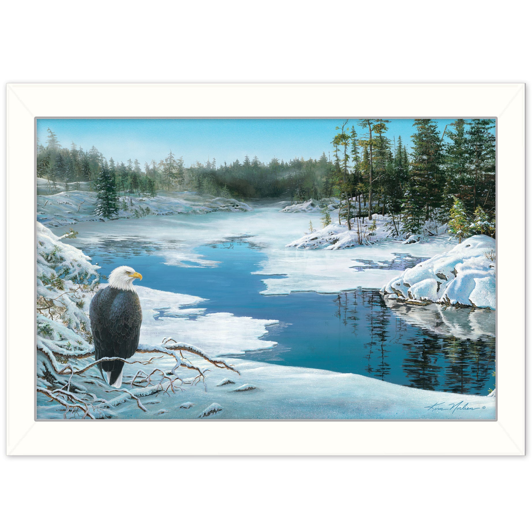 "The Lookout" by Kim Norlien, Ready to Hang Framed Print, White Frame--1