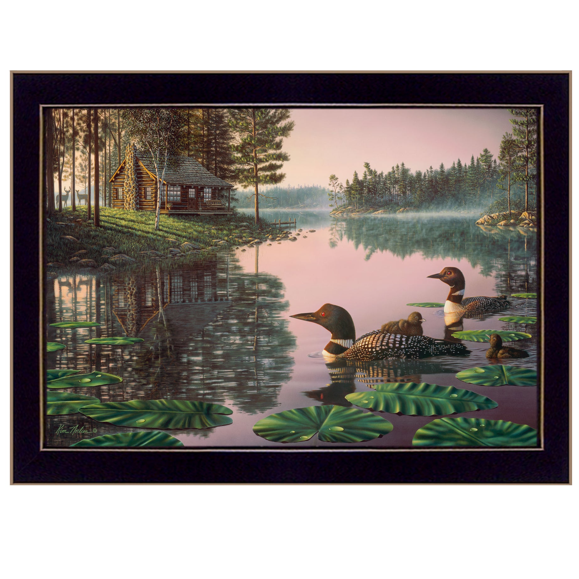 "Northern Tranquility" by Kim Norlien, Ready to Hang Framed Print, Black Frame--1