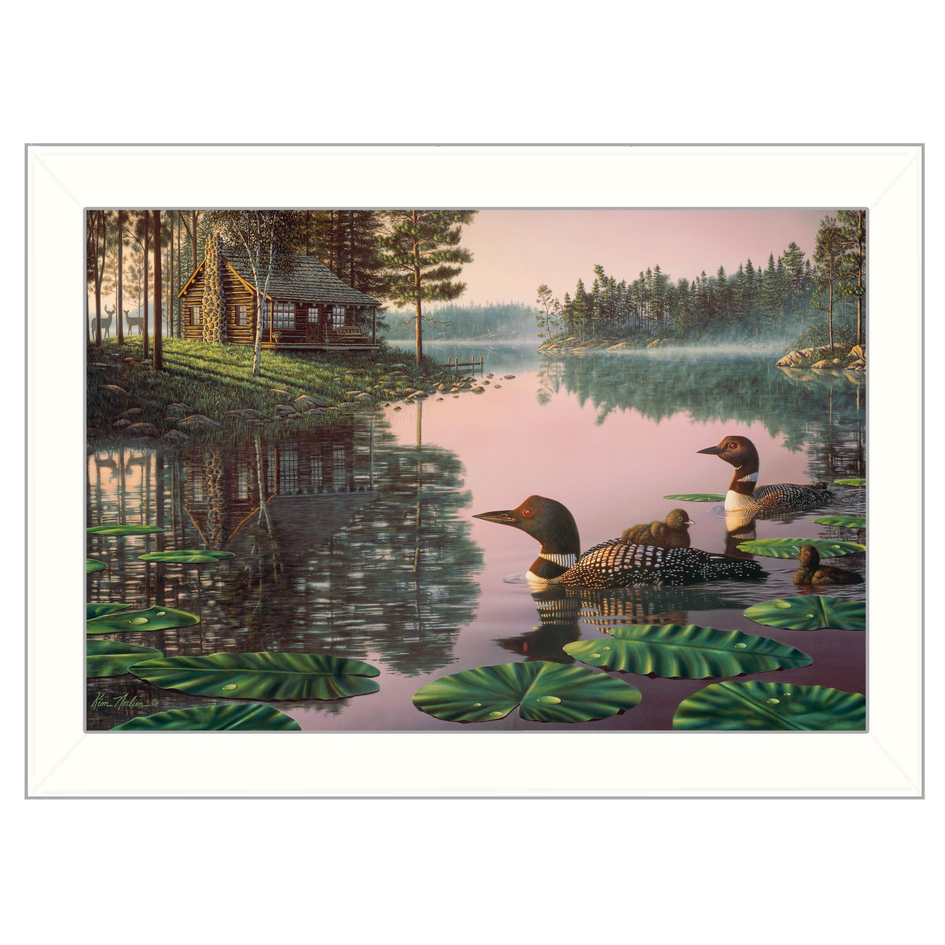 "Northern Tranquility" by Kim Norlien, Ready to Hang Framed Print, White Frame--1