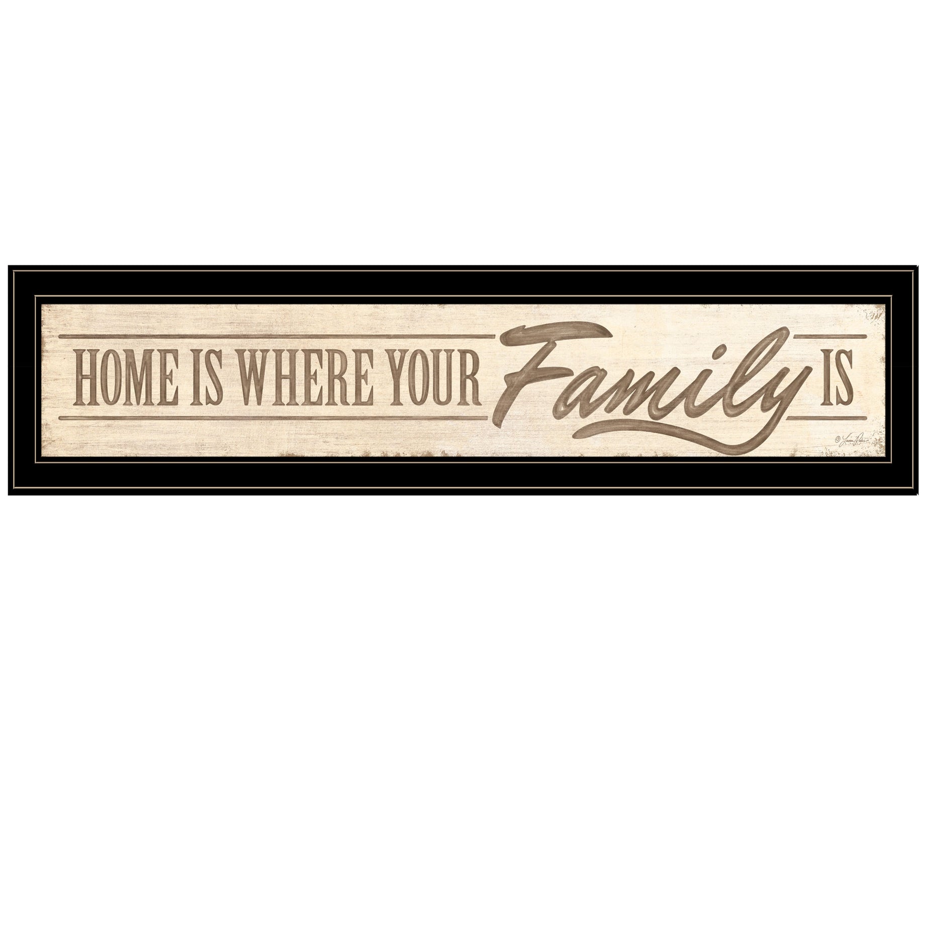 "Home Is…" By Lauren Rader, Ready to Hang Framed Print, Black Frame--1