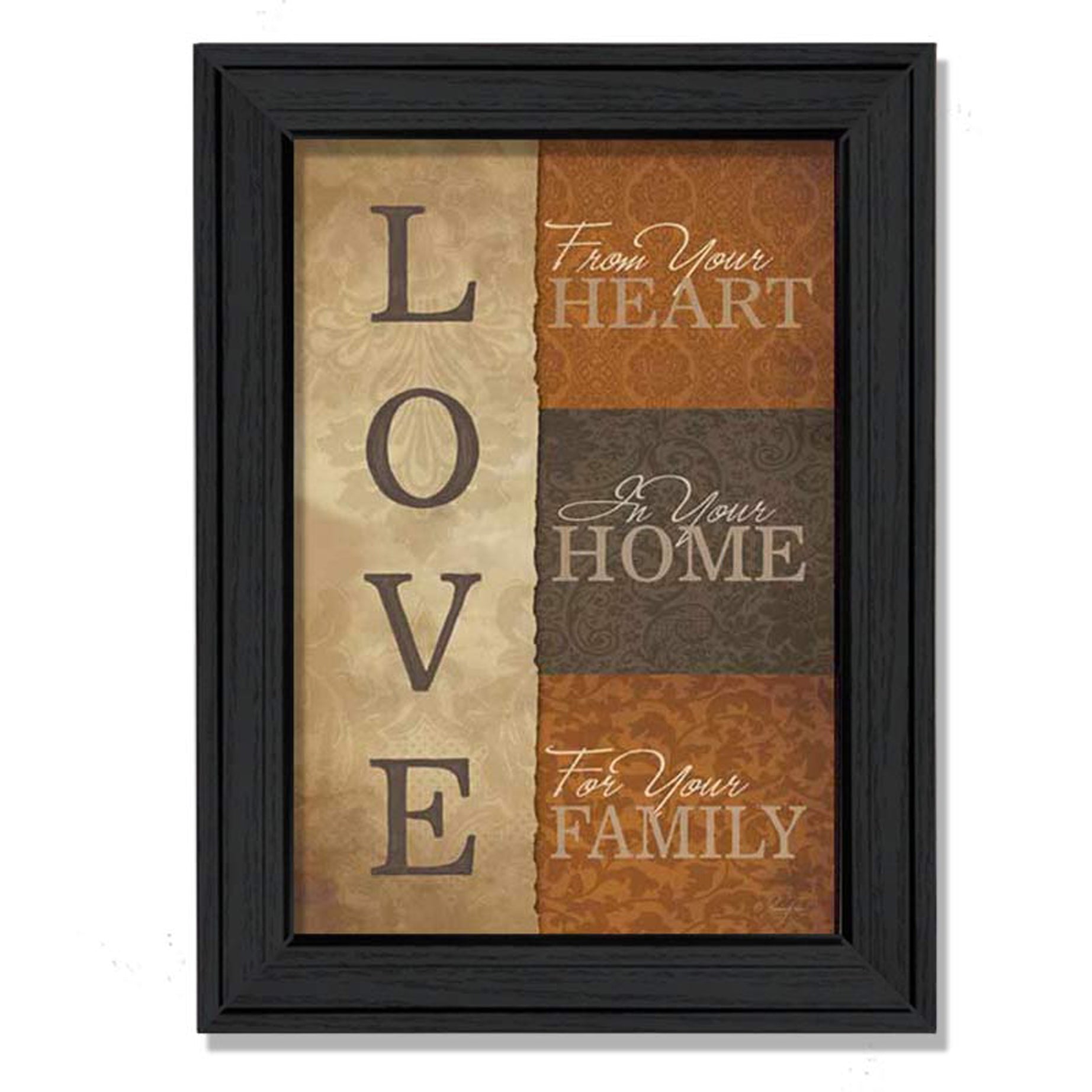 "Love" By Lauren Rader, Printed Wall Art, Ready To Hang Framed Poster, Black Frame--1