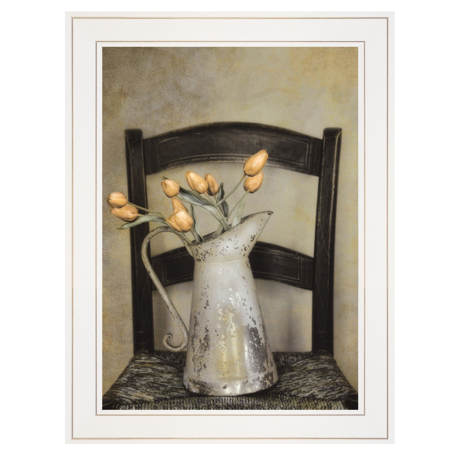 "Golden Tulips" by Robin-Lee Vieira, Ready to Hang Framed print, White Frame--1