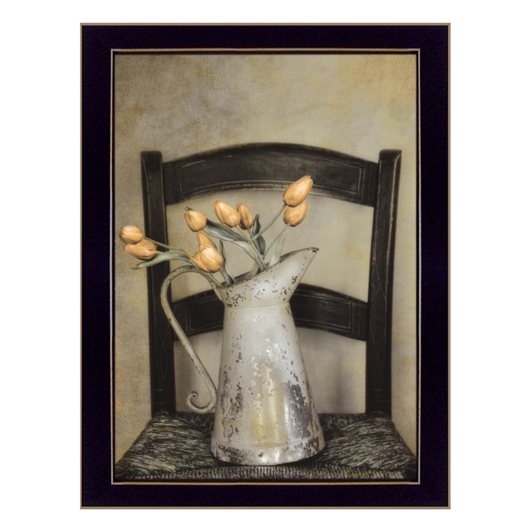 "Golden Tulips" by Robin-Lee Vieira, Ready to Hang Framed Print, Black Frame--1