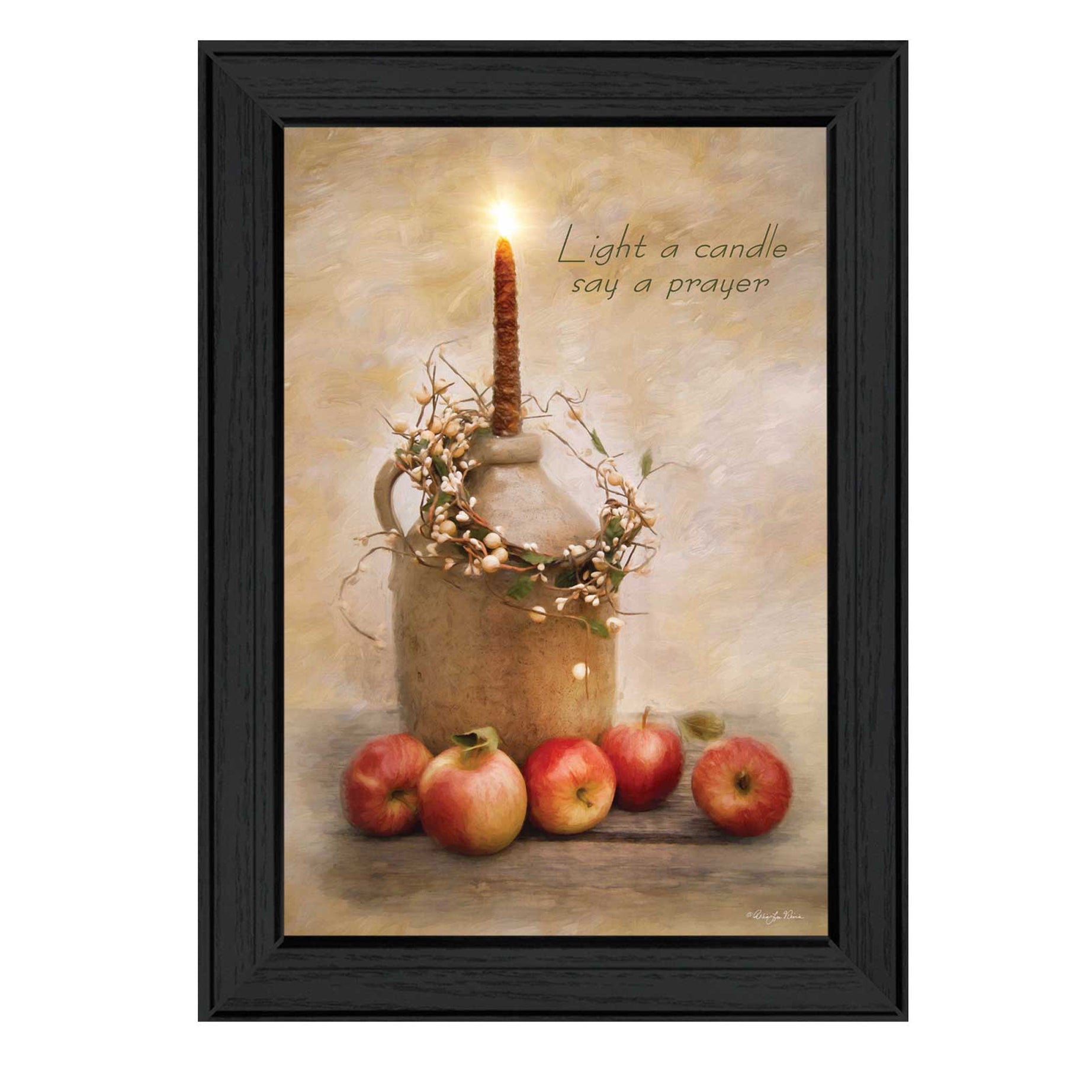 "Say A Prayer" By Robin-Lee Vieira, Printed Wall Art, Ready To Hang Framed Poster, Black Frame--1