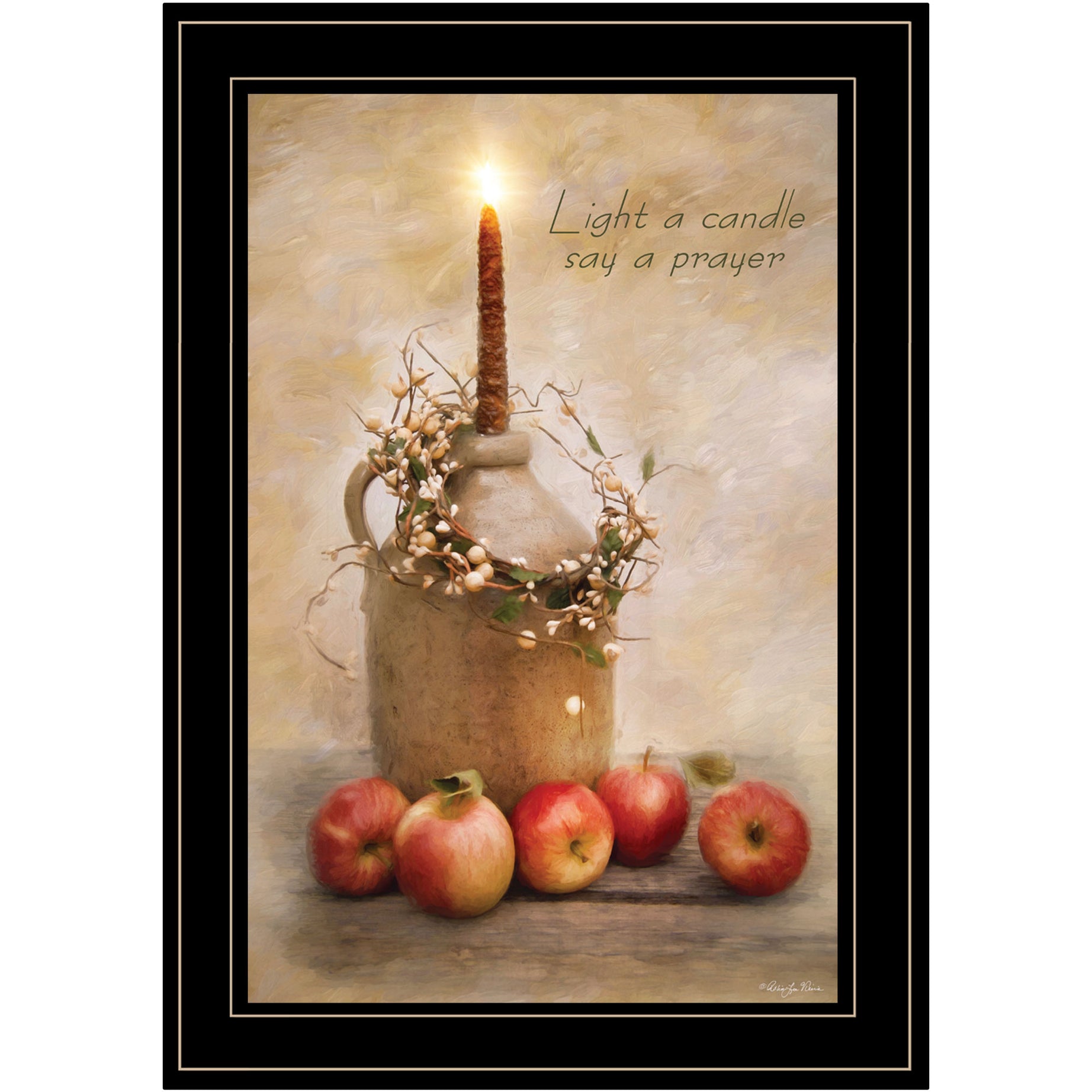 "Say A Prayer" by Robin-Lee Vieira, Ready to Hang Framed Print, Black Frame--1