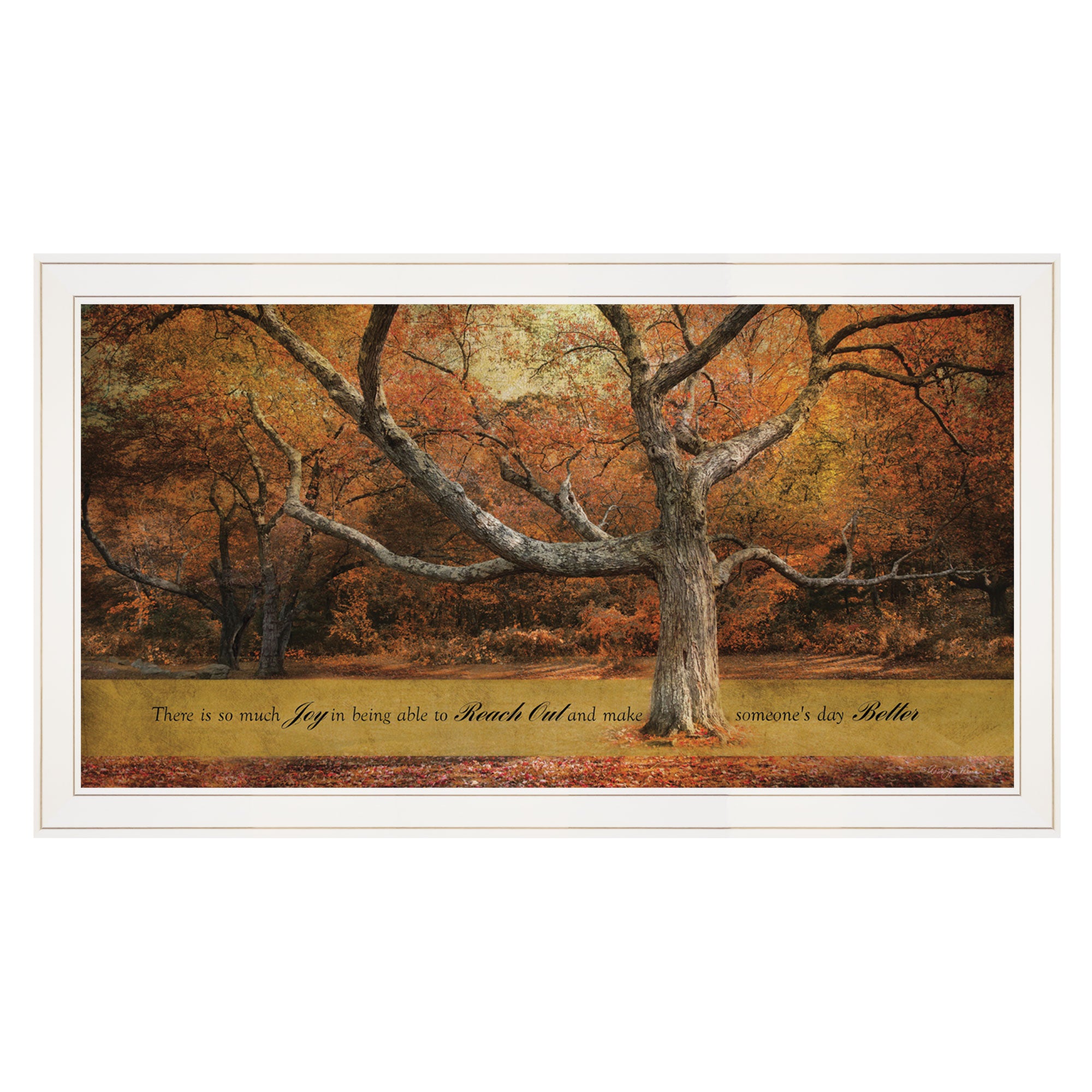 "Reach Out" by Robin-Lee Vieira, Ready to Hang Framed print, White Frame--1