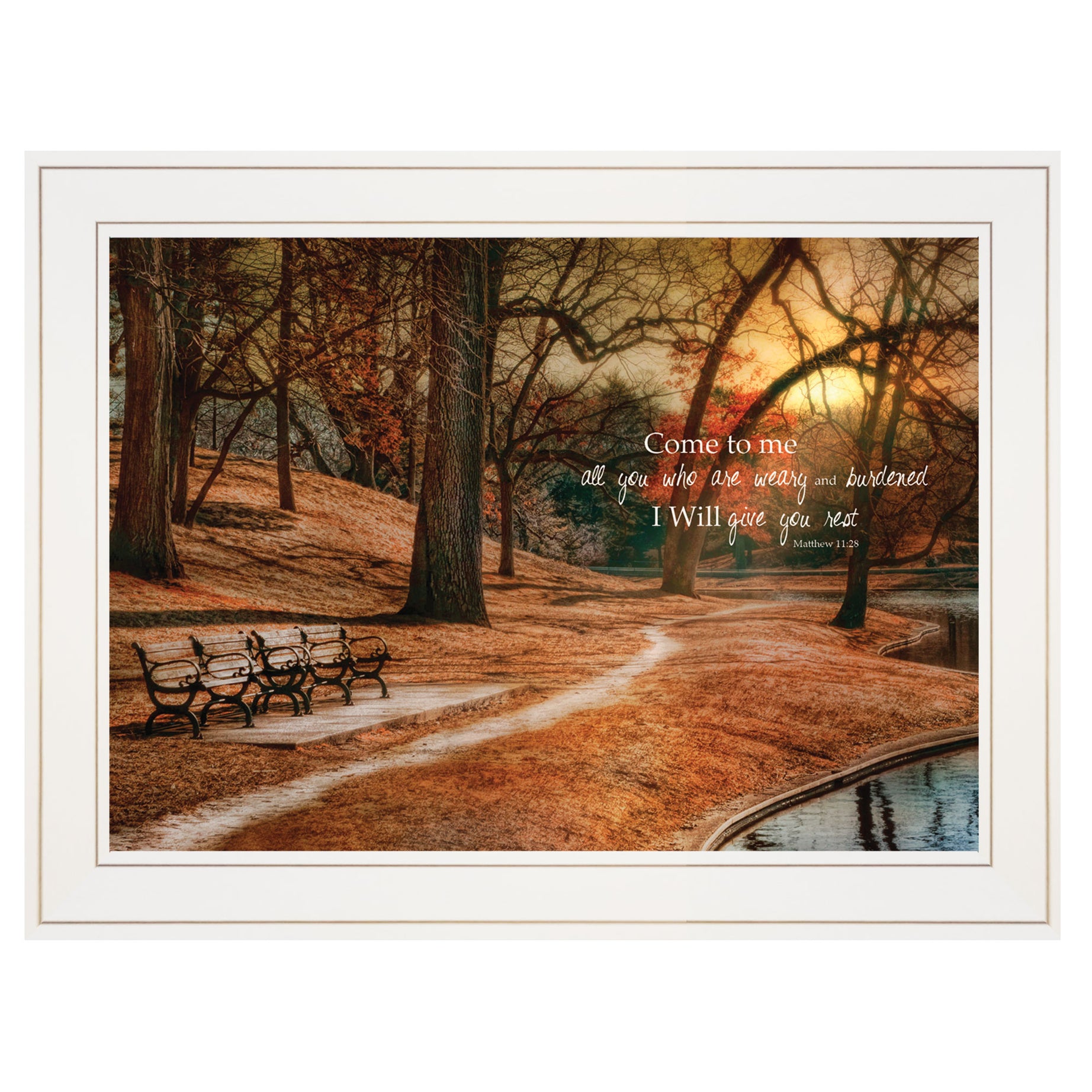 "I Will Give You Rest" by Robin-Lee Vieira, Ready to Hang Framed print, White Frame--1