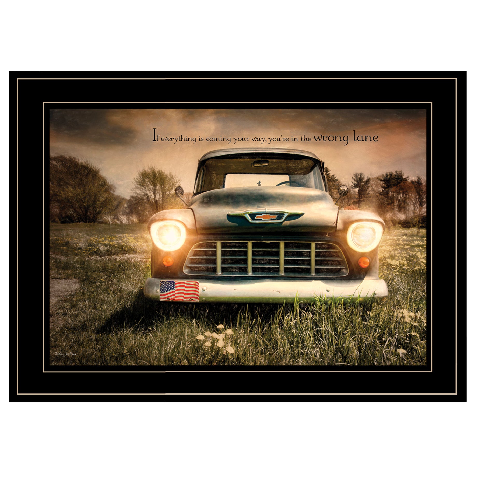 "Wrong Lane" by Robin-Lee Vieira, Ready to Hang Framed Print, Black Frame--1