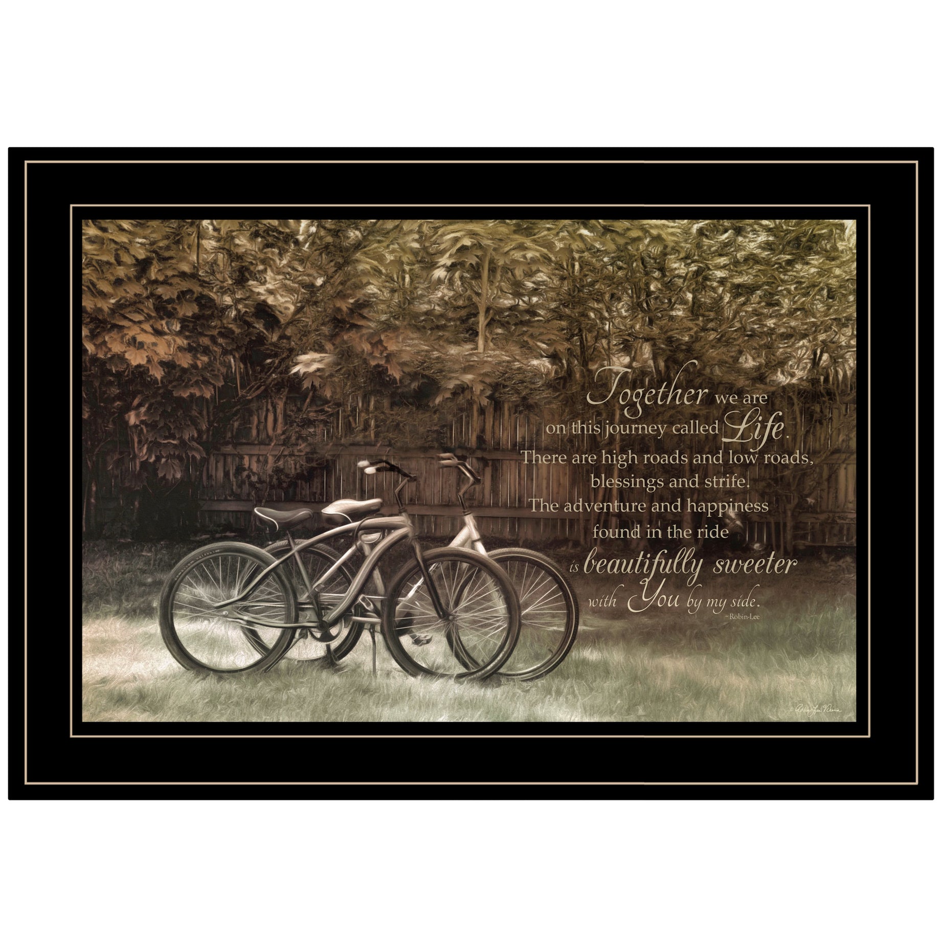 "Journey Together" by Robin-Lee Vieira, Ready to Hang Framed Print, Black Frame--1