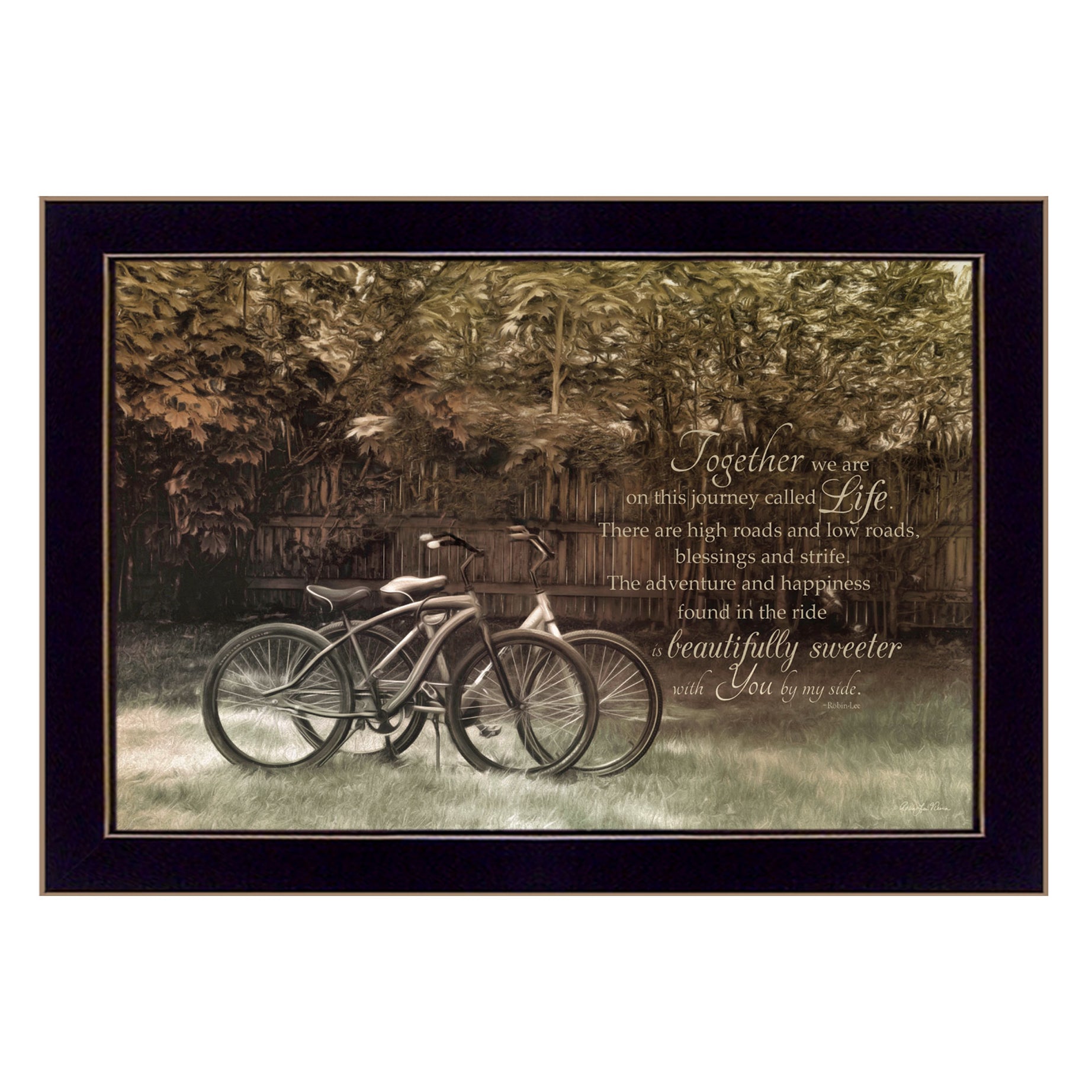 "Journey Together" By Robin-Lee Vieira, Printed Wall Art, Ready To Hang Framed Poster, Black Frame--1