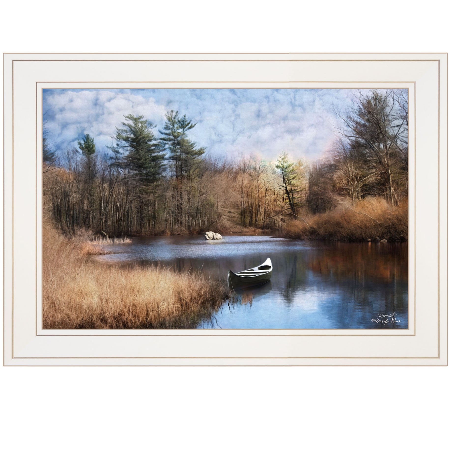 "Riverside" by Robin-Lee Vieira, Ready to Hang Framed Print, White Frame--1