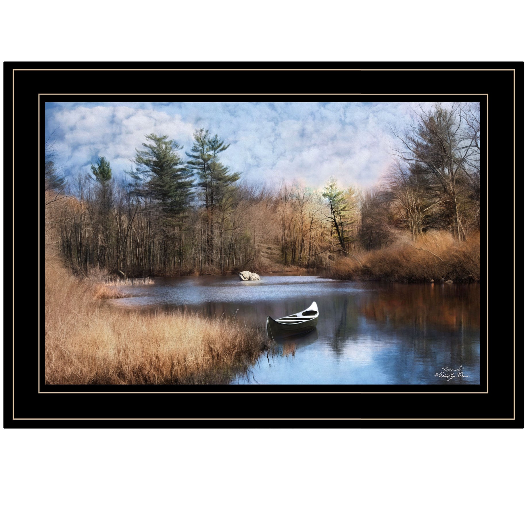 "Riverside" by Robin-Lee Vieira, Ready to Hang Framed Print, Black Frame--1