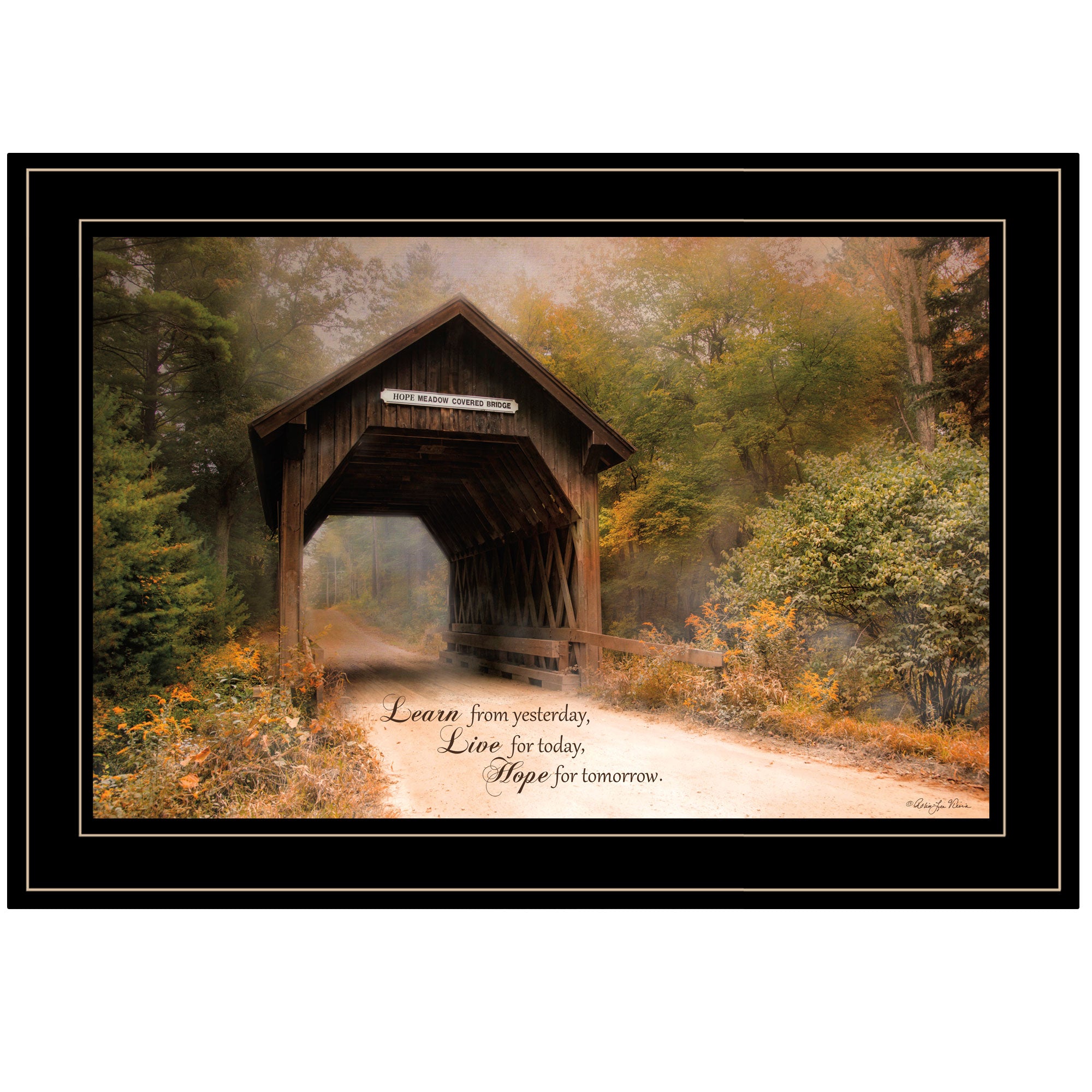 "Live for Today" by Robin-Lee Vieira, Ready to Hang Framed Print, Black Frame--1