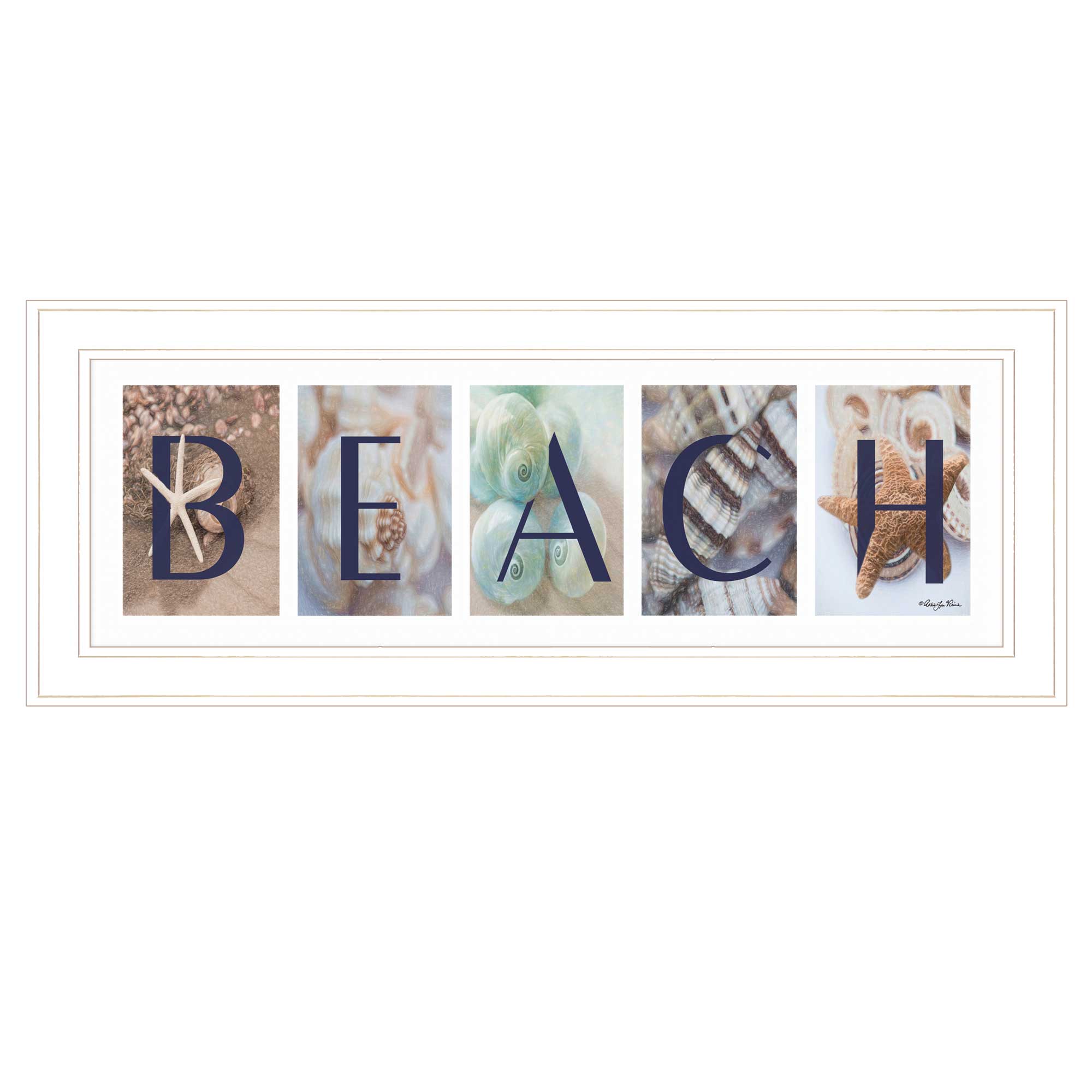 "Beach" By Robin-Lee Vieira, Ready to Hang Framed Print, White Frame--1